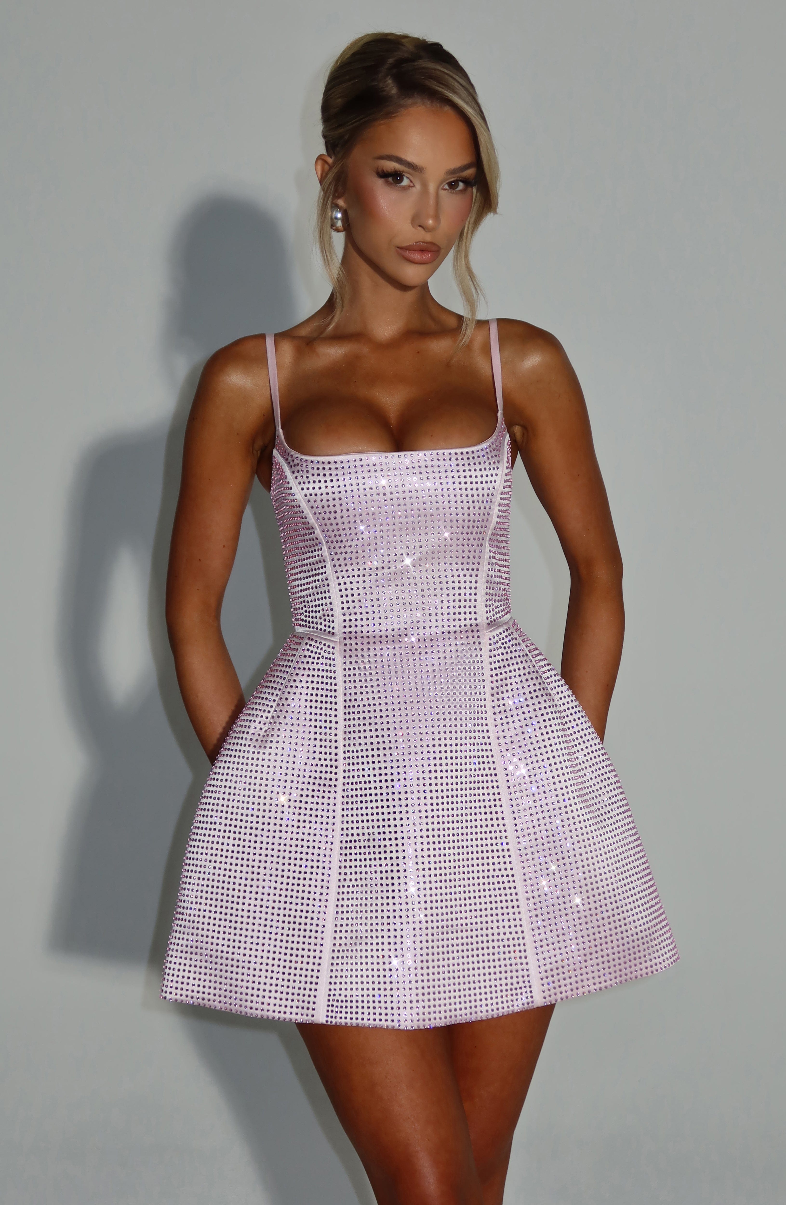 Emma Mini Pembe Elbise
