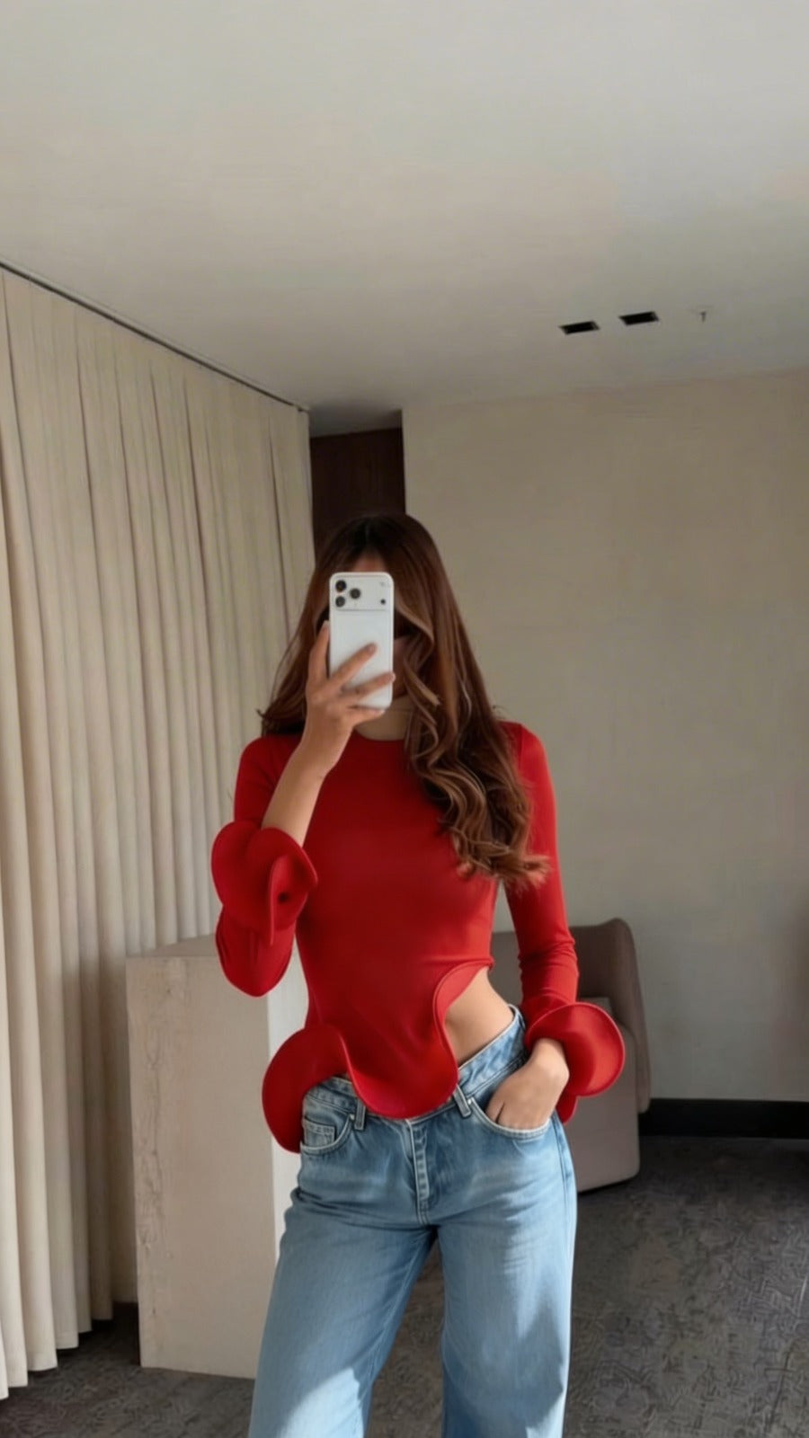 Scarlet Wave Top