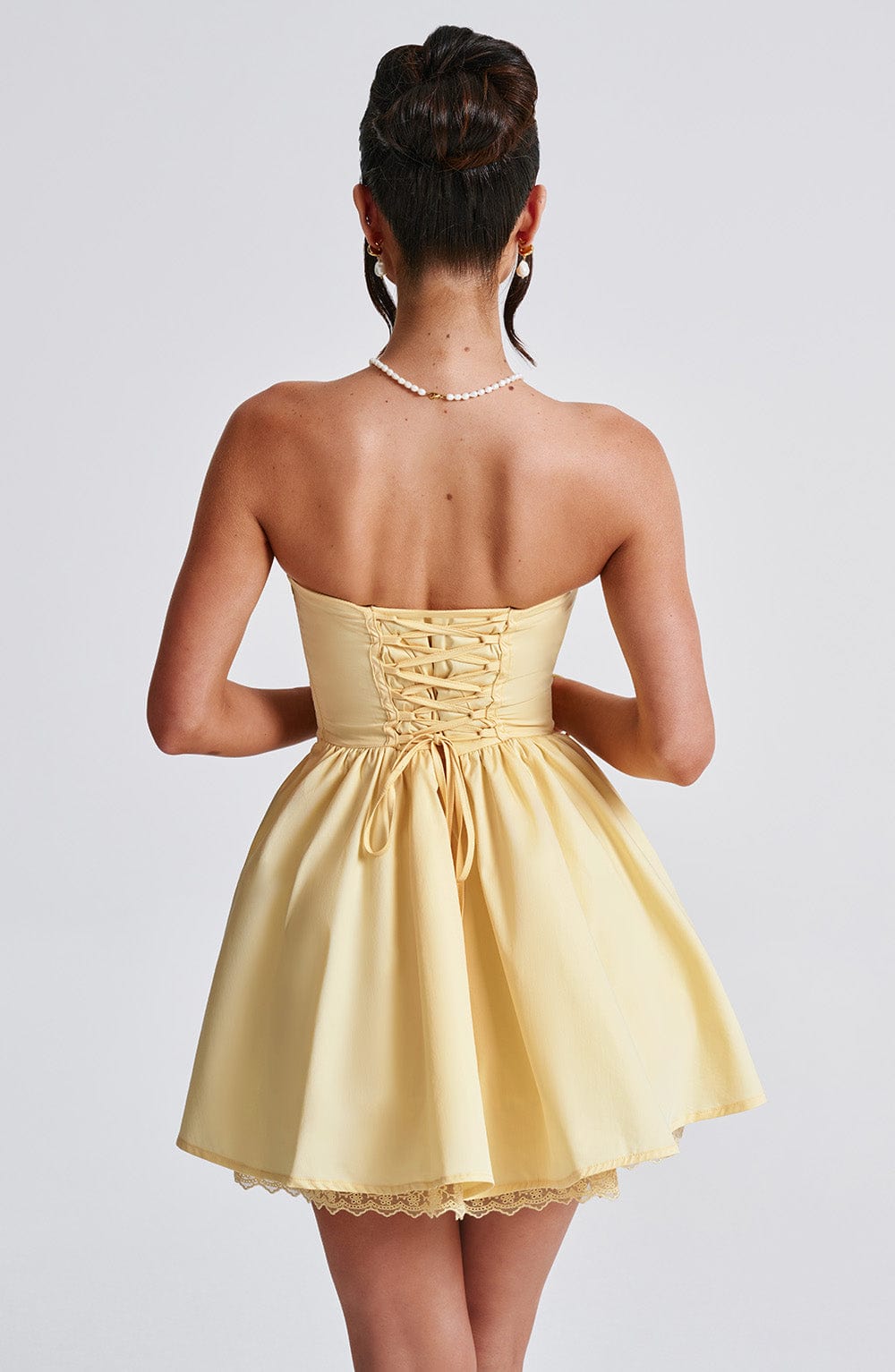 Evie Mini Limon Sarısı Elbise