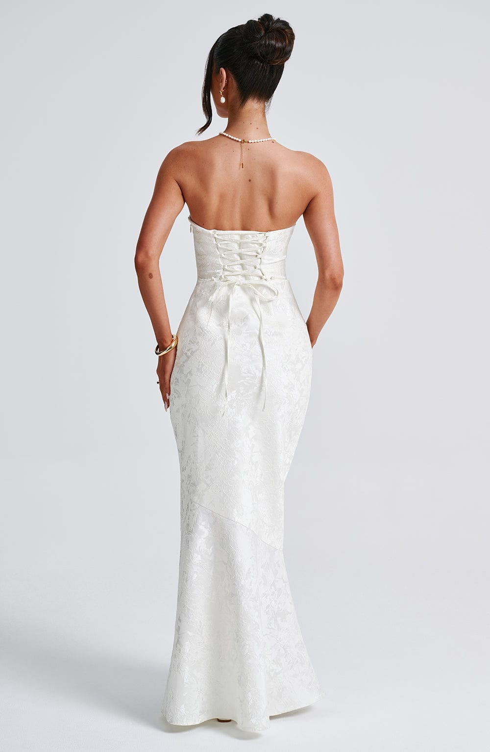 Felicity Maxi Krem Elbise
