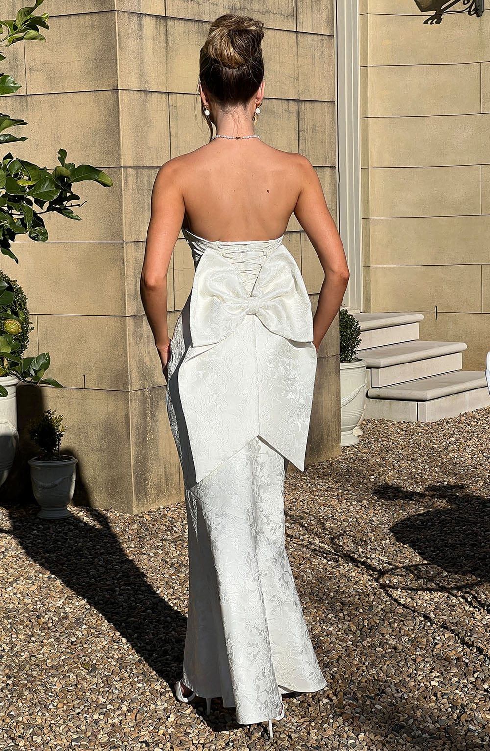 Felicity Maxi Krem Elbise