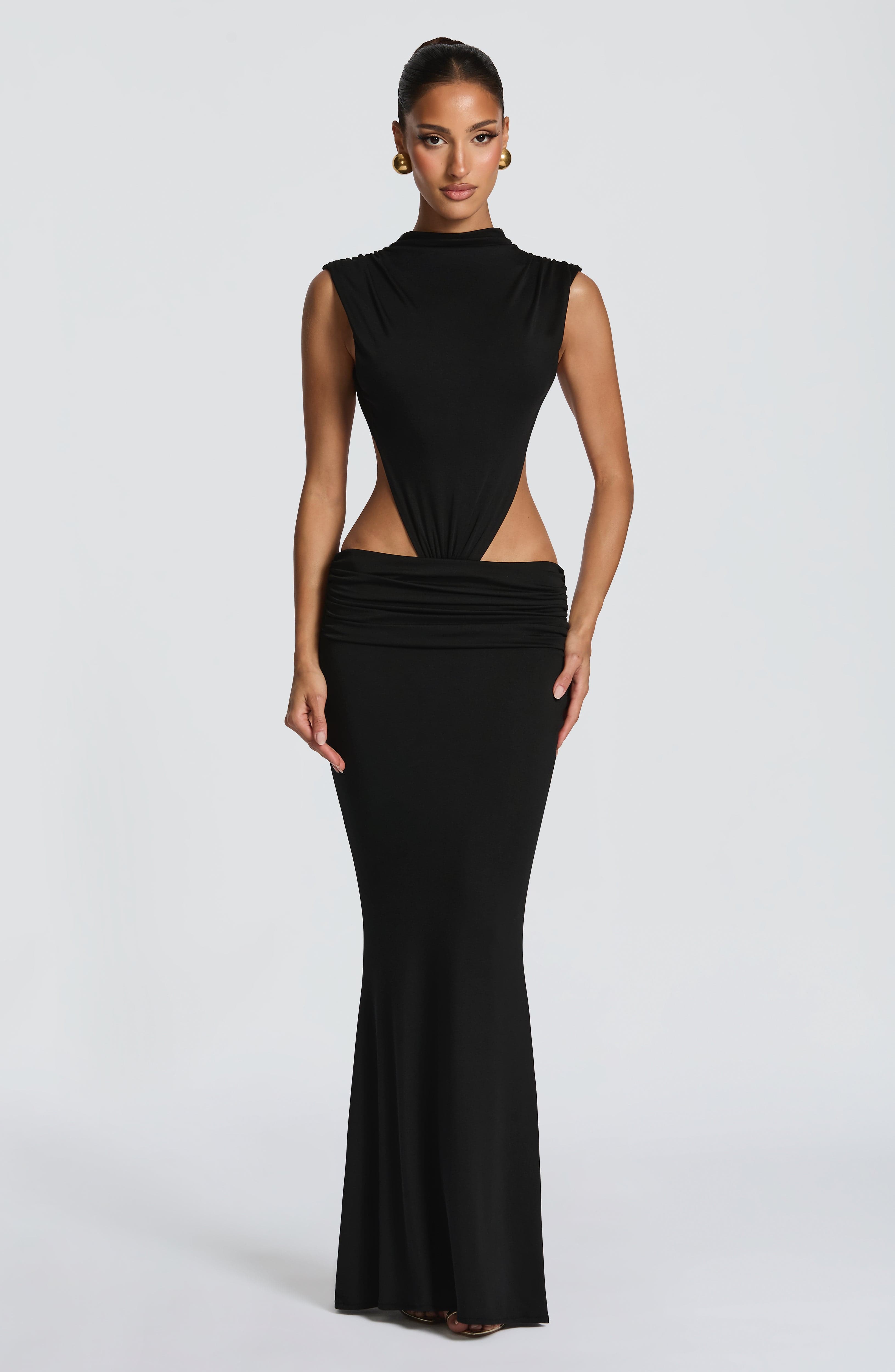 Fenella Siyah Maxi Elbise