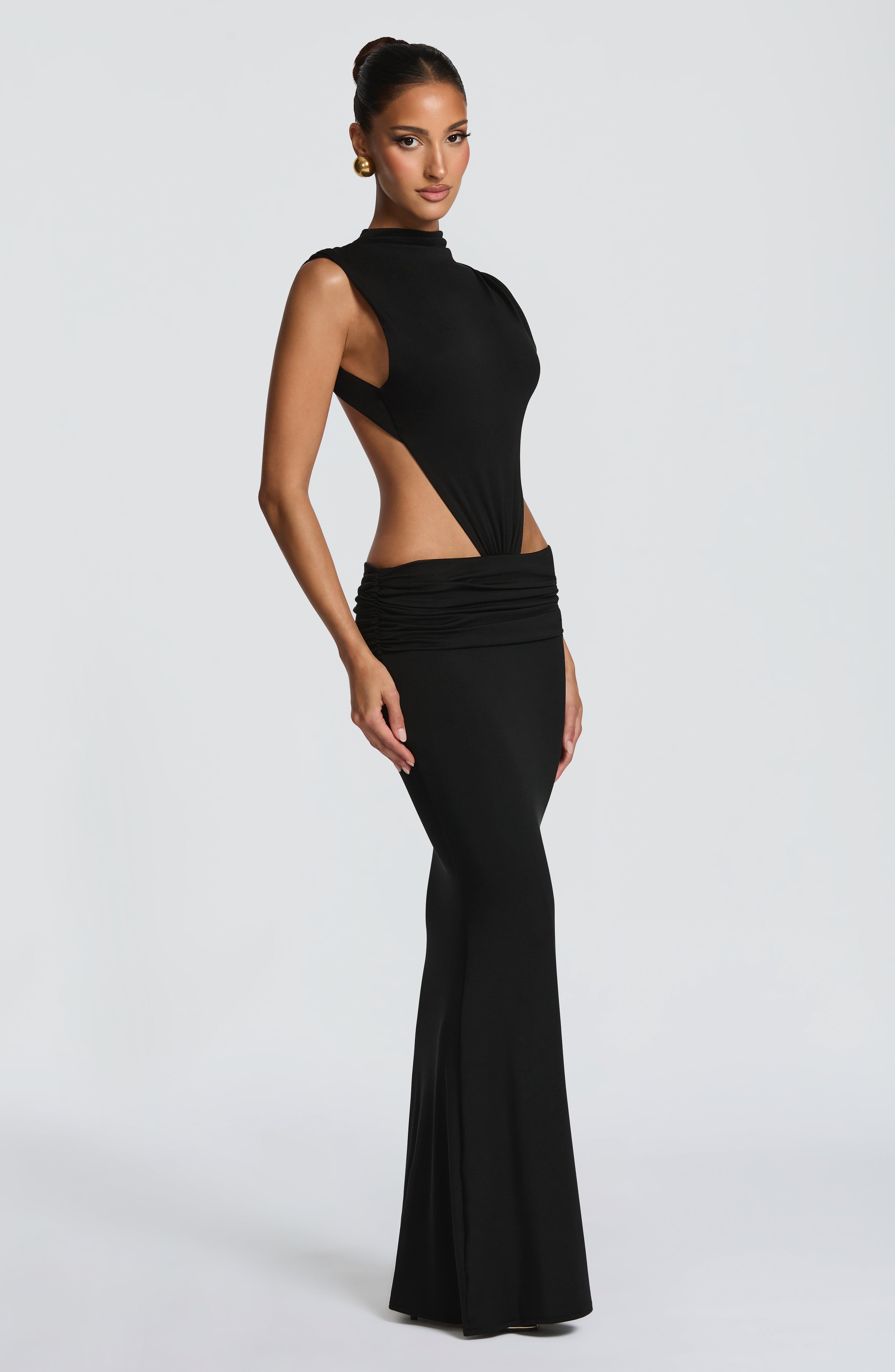 Fenella Siyah Maxi Elbise