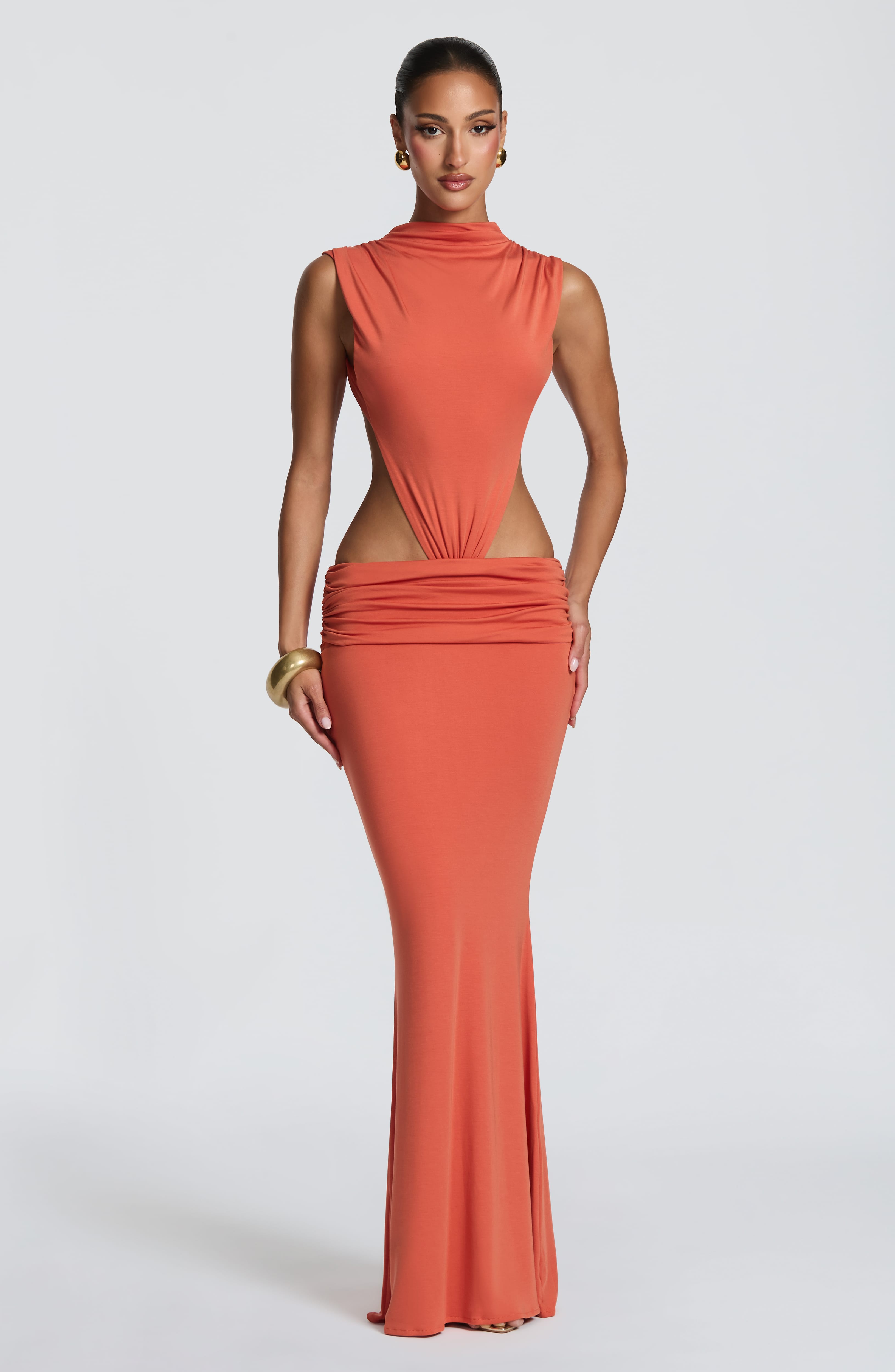Fenella Maxi Turuncu Elbise