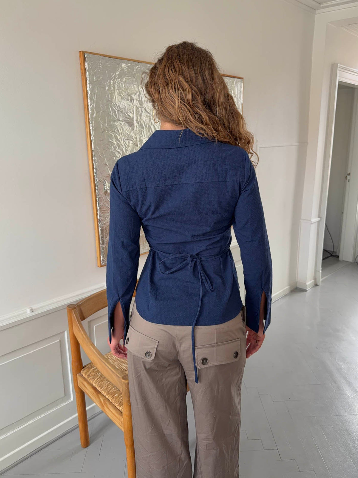 Alberte Slim Fit Lacivert Gömlek