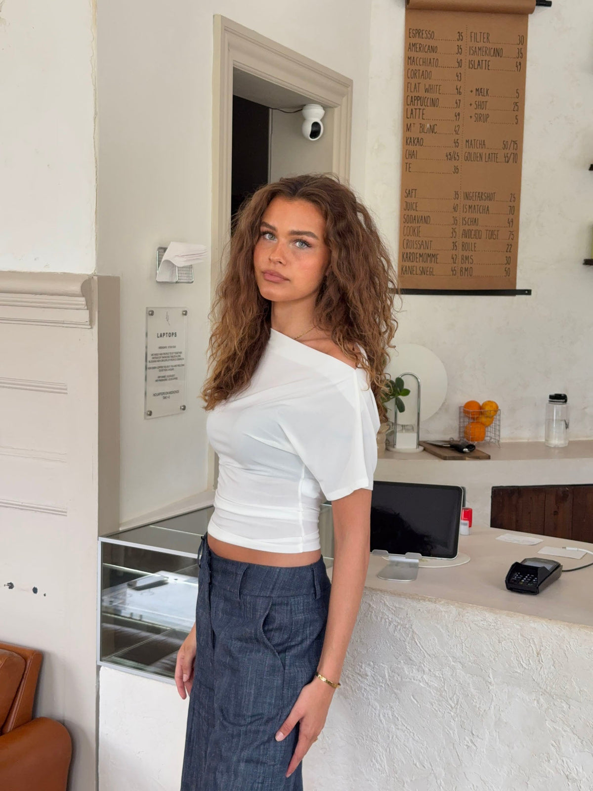 Florine Slim Fit Beyaz Tişört