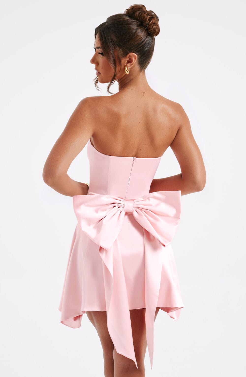 Freja Mini Pembe Elbise