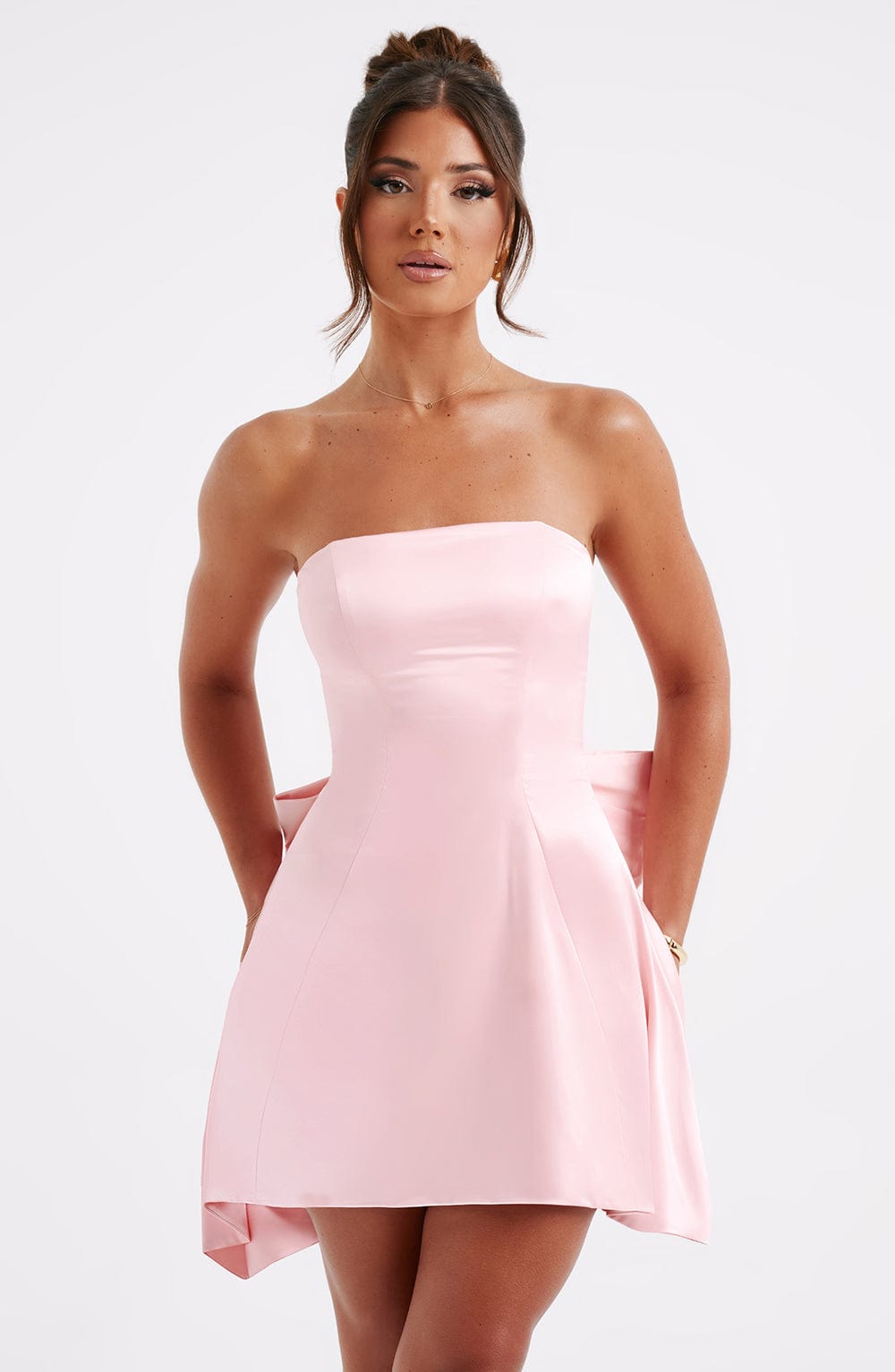 Freja Mini Pembe Elbise