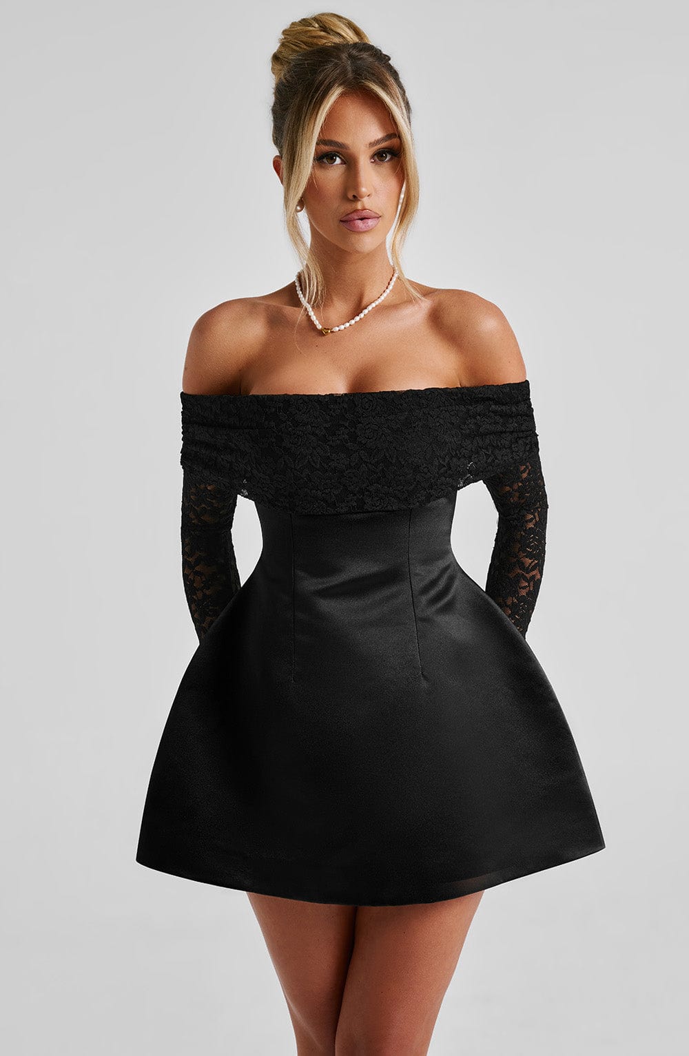 Georgianna Mini Siyah Elbise