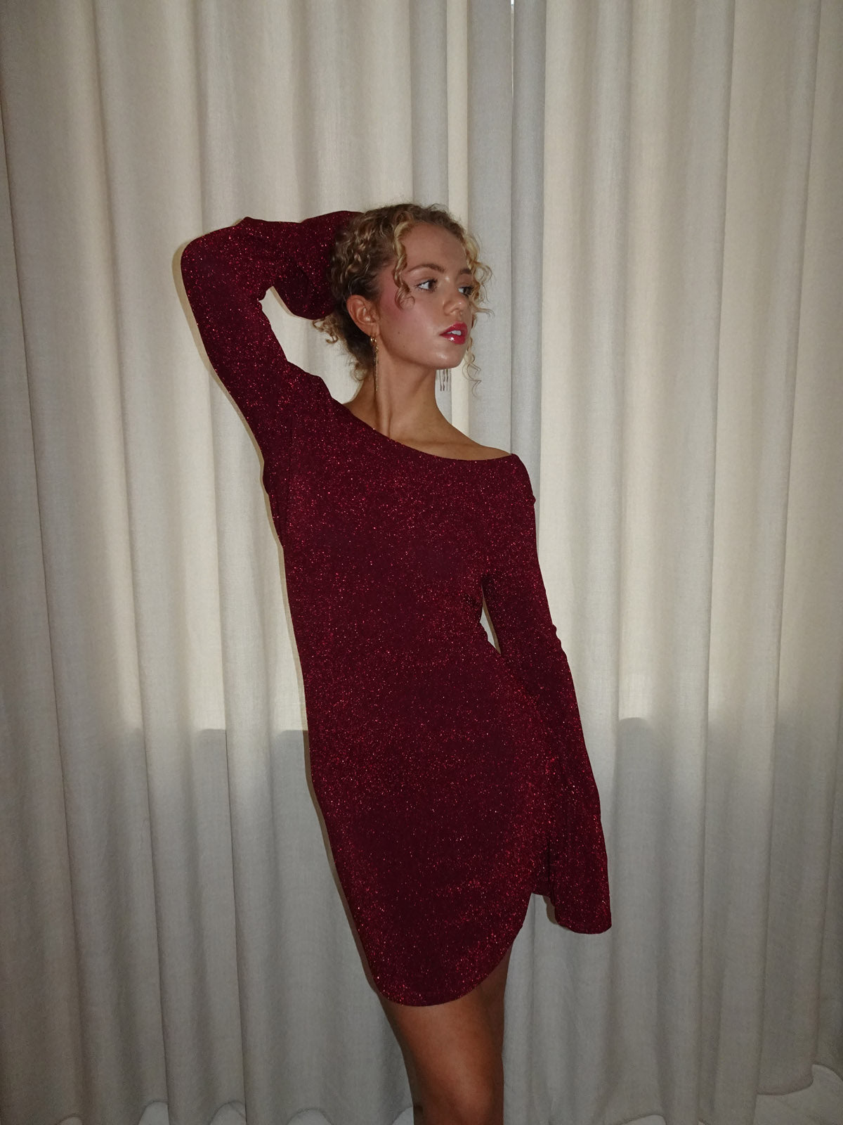 Solange Parlak Kırmızı Elbise