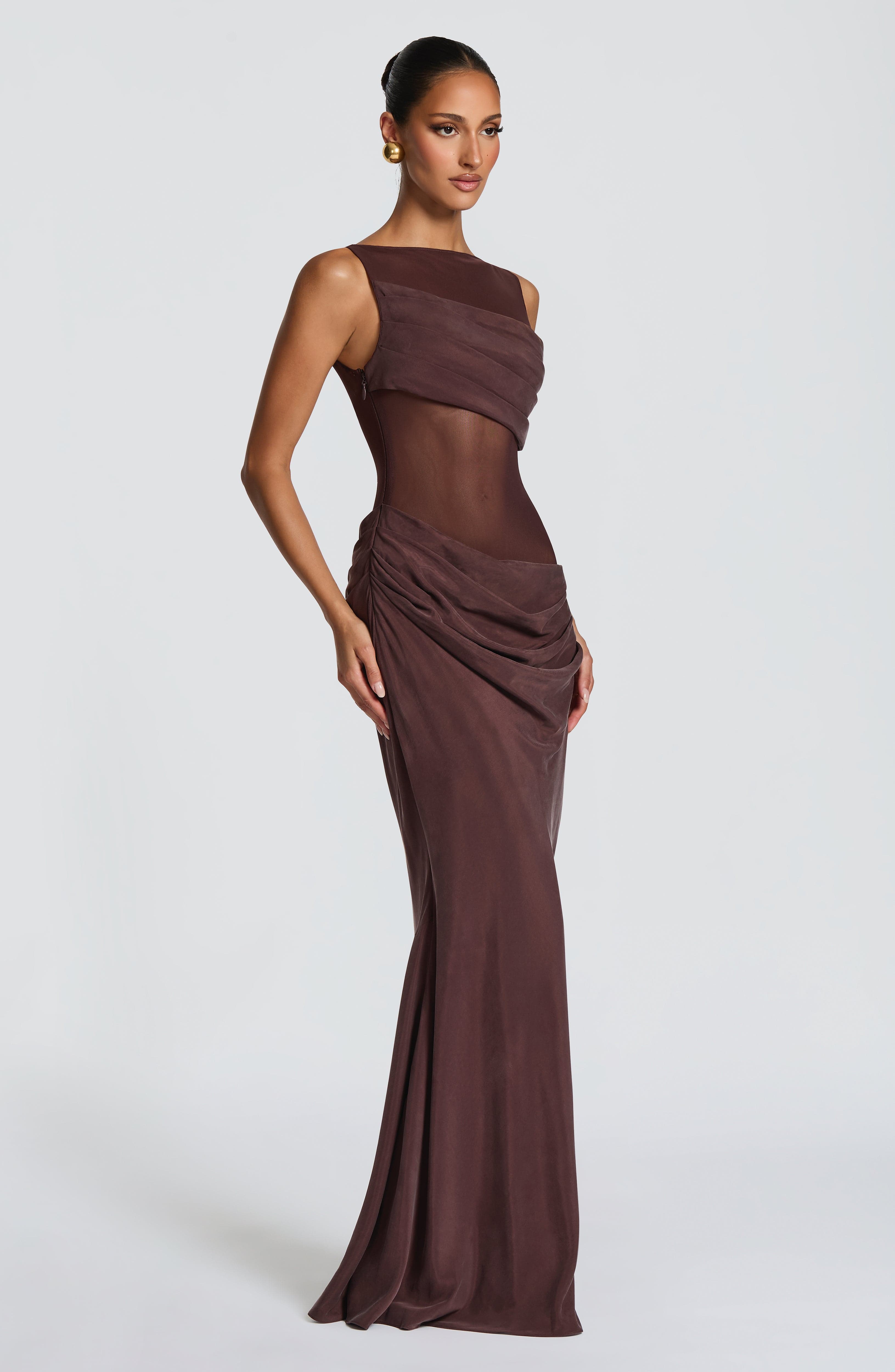 Gracelyn Maxi Erik Moru Elbise