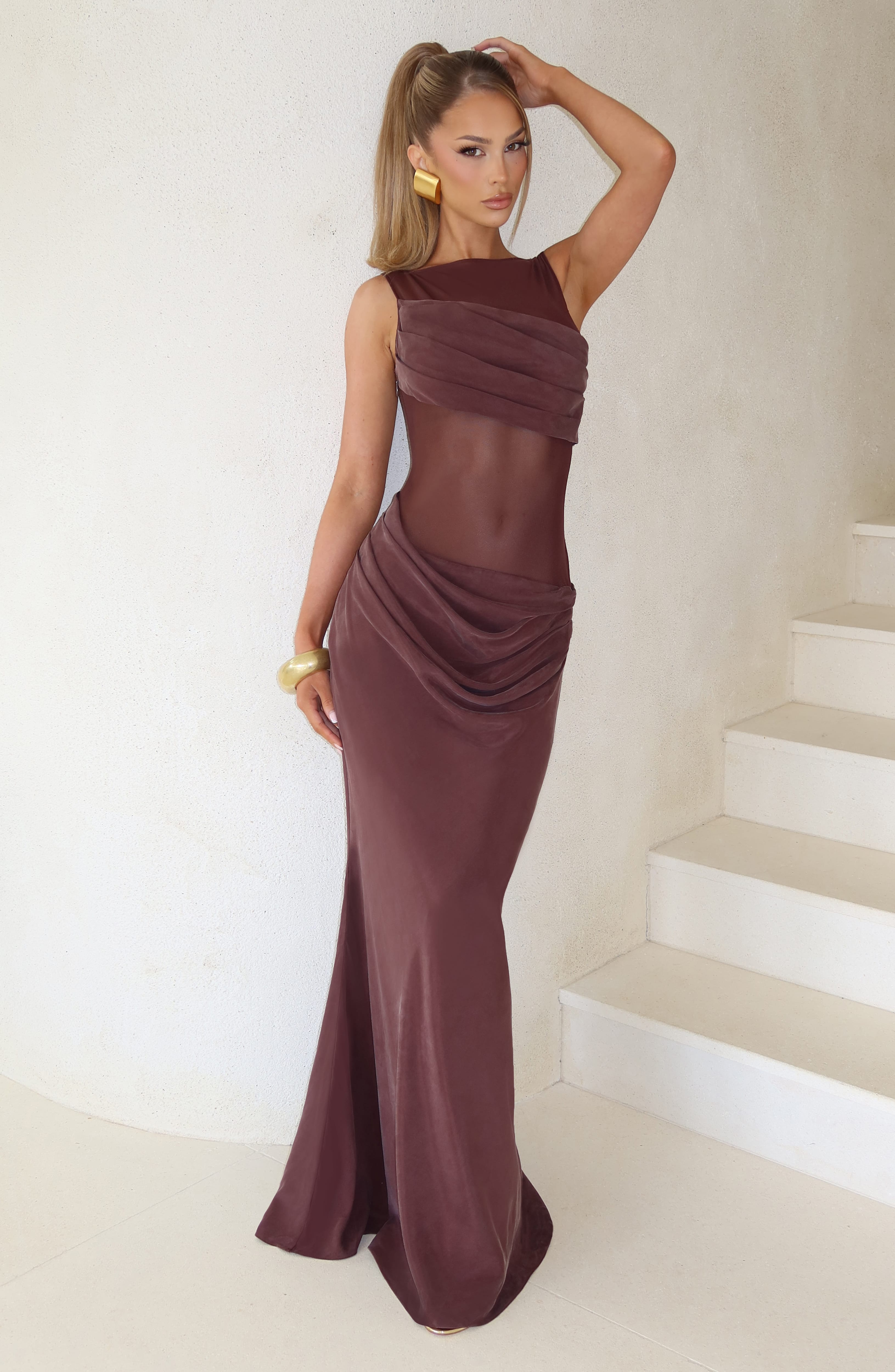 Gracelyn Maxi Erik Moru Elbise