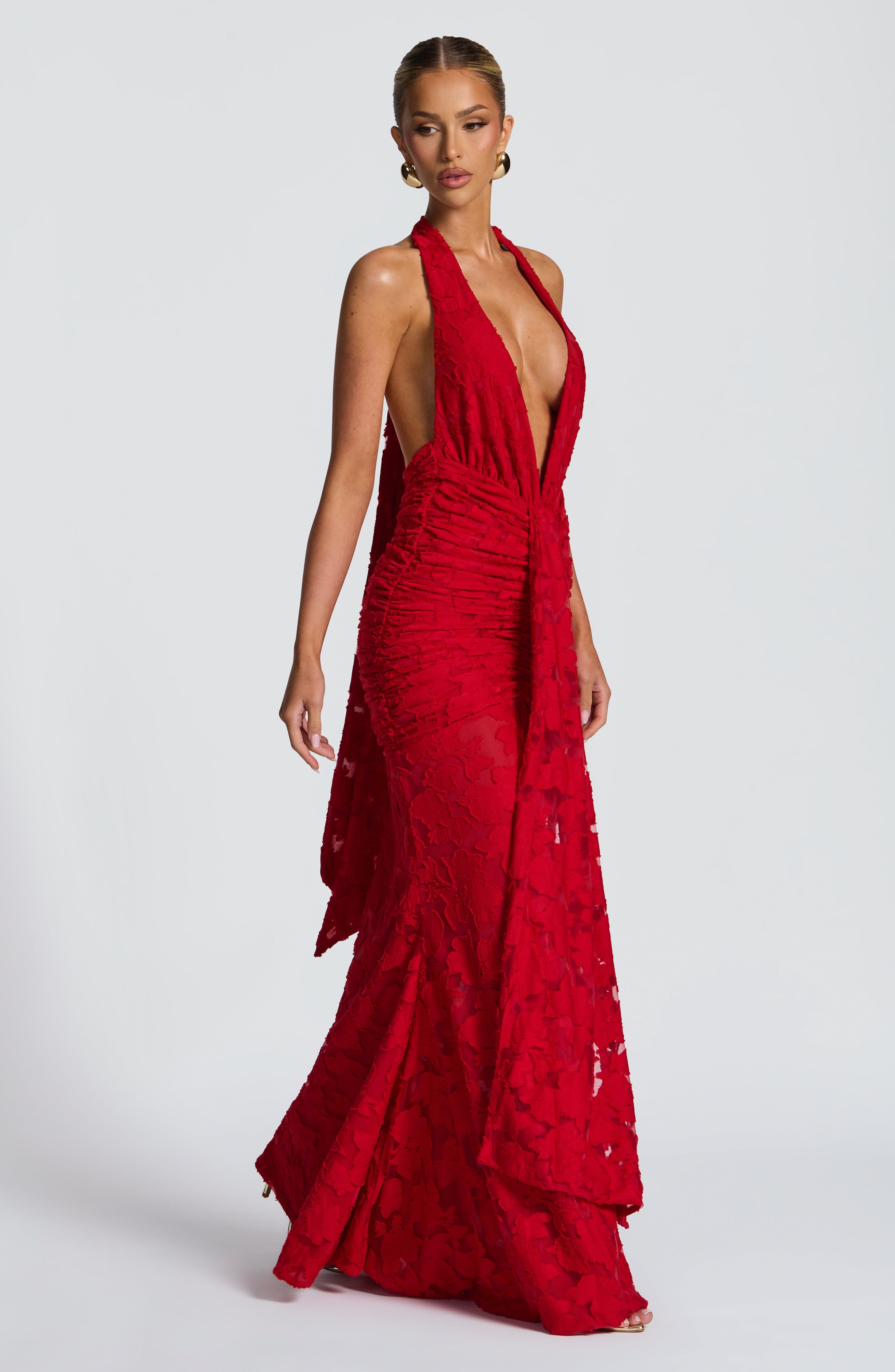 Guinevere Kırmızı Maxi Elbise