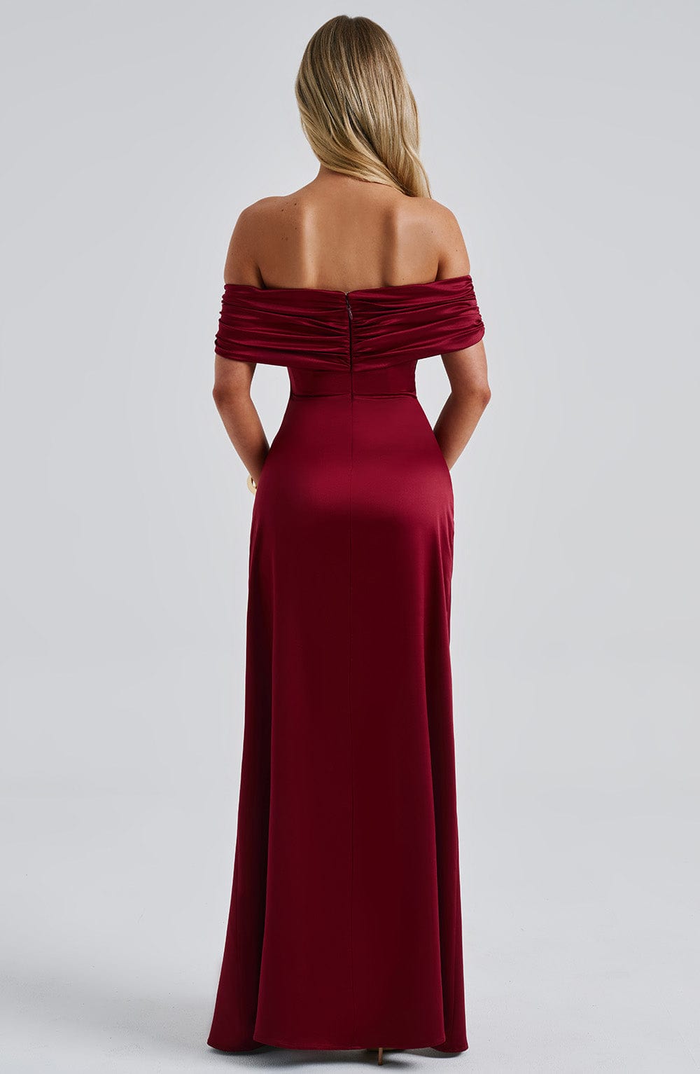 Gwendolyn Bordo Maxi Elbise