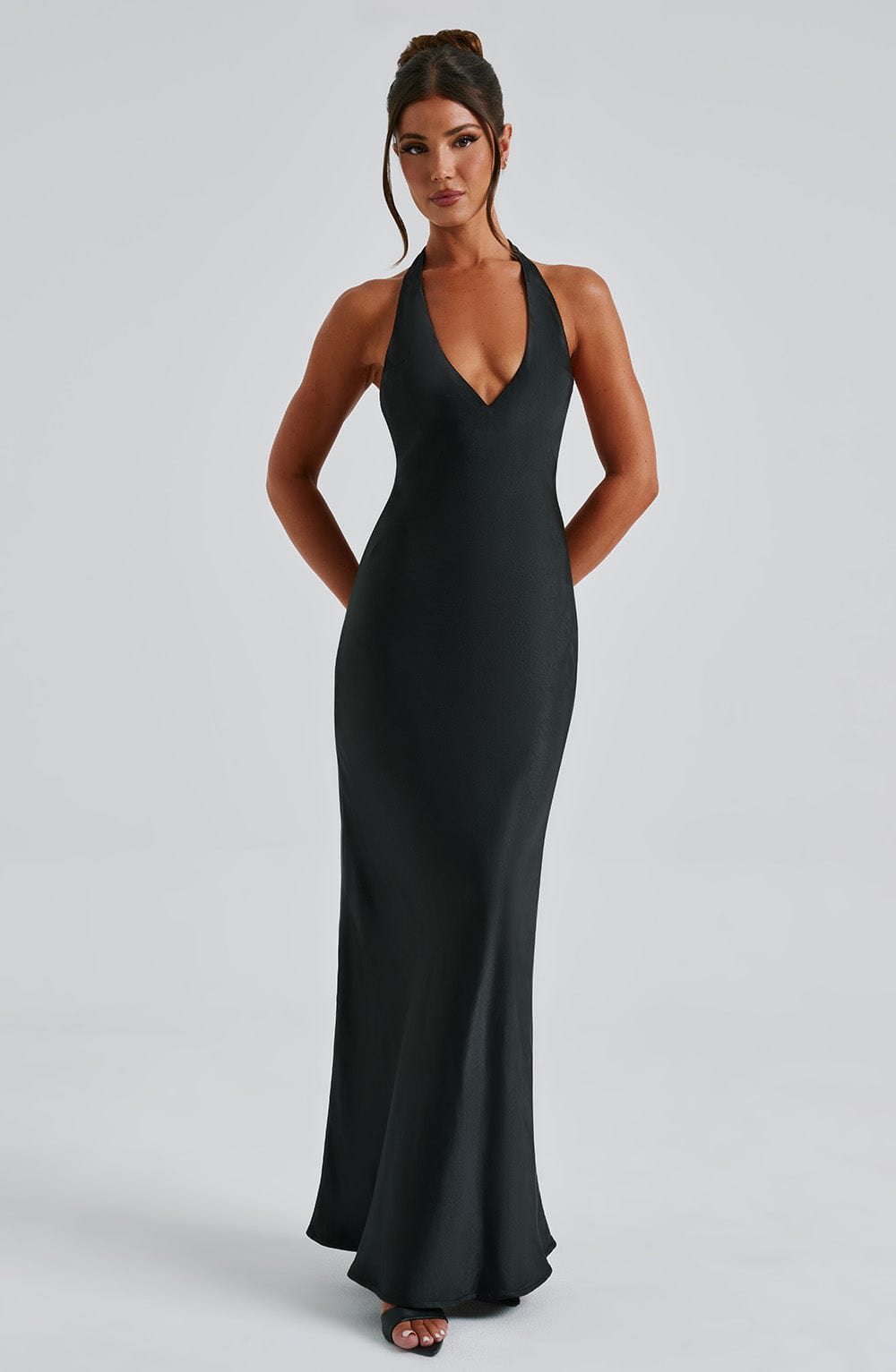 Siyah Halo Maxi Elbise