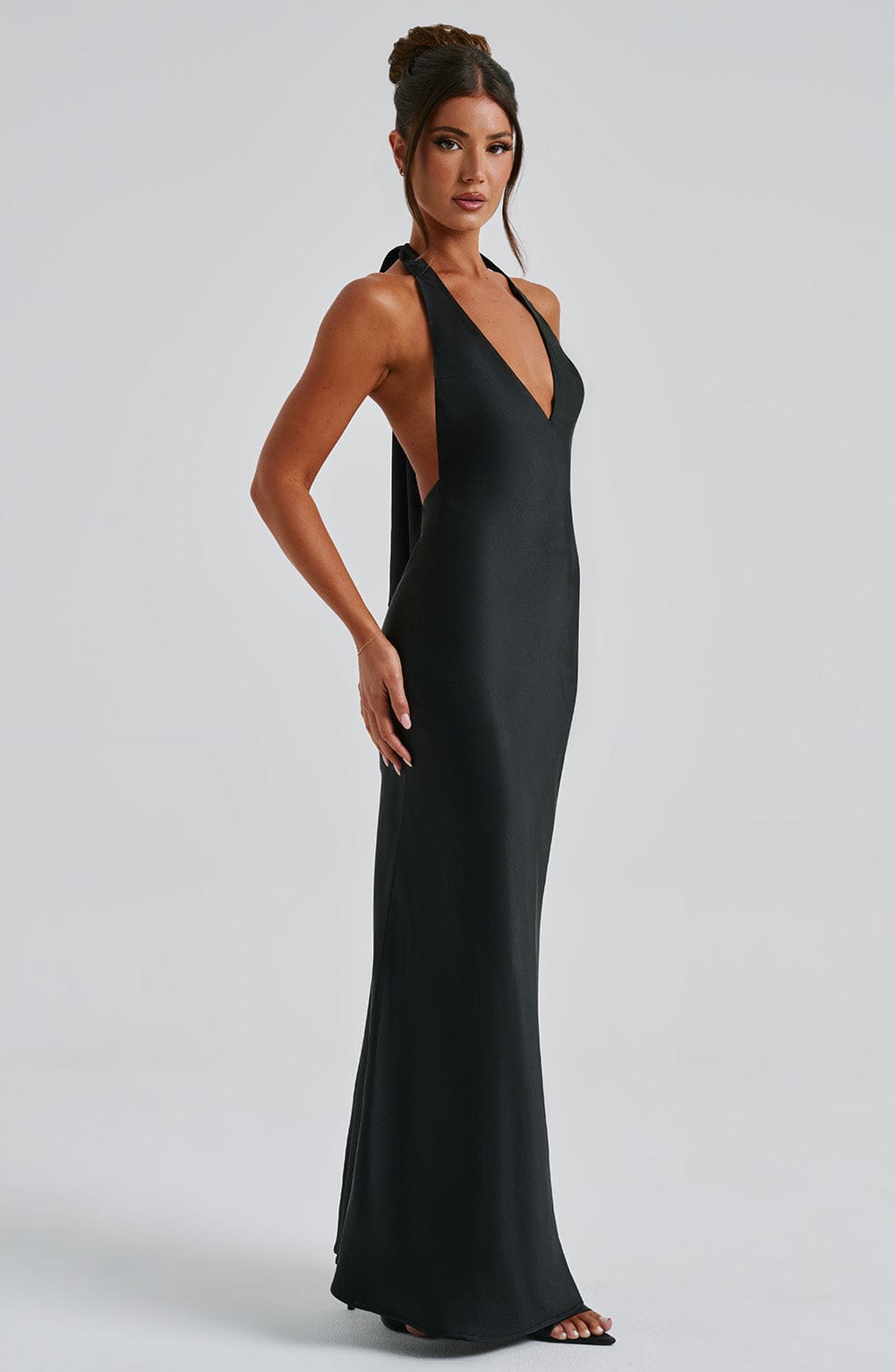Siyah Halo Maxi Elbise