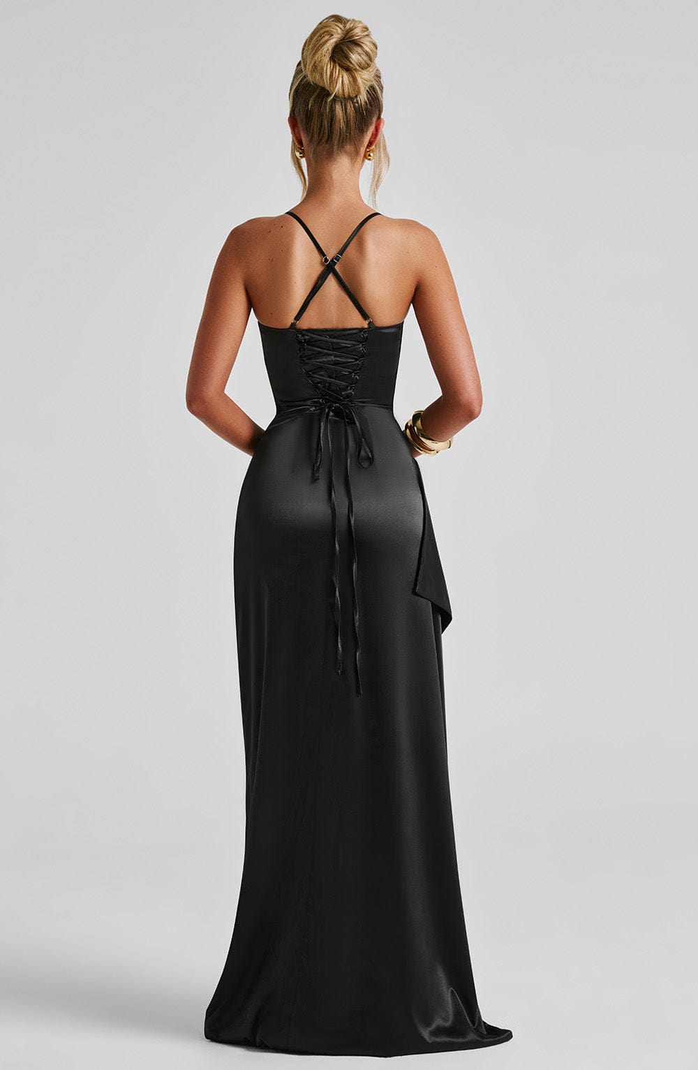 Helen Siyah Maxi Elbise