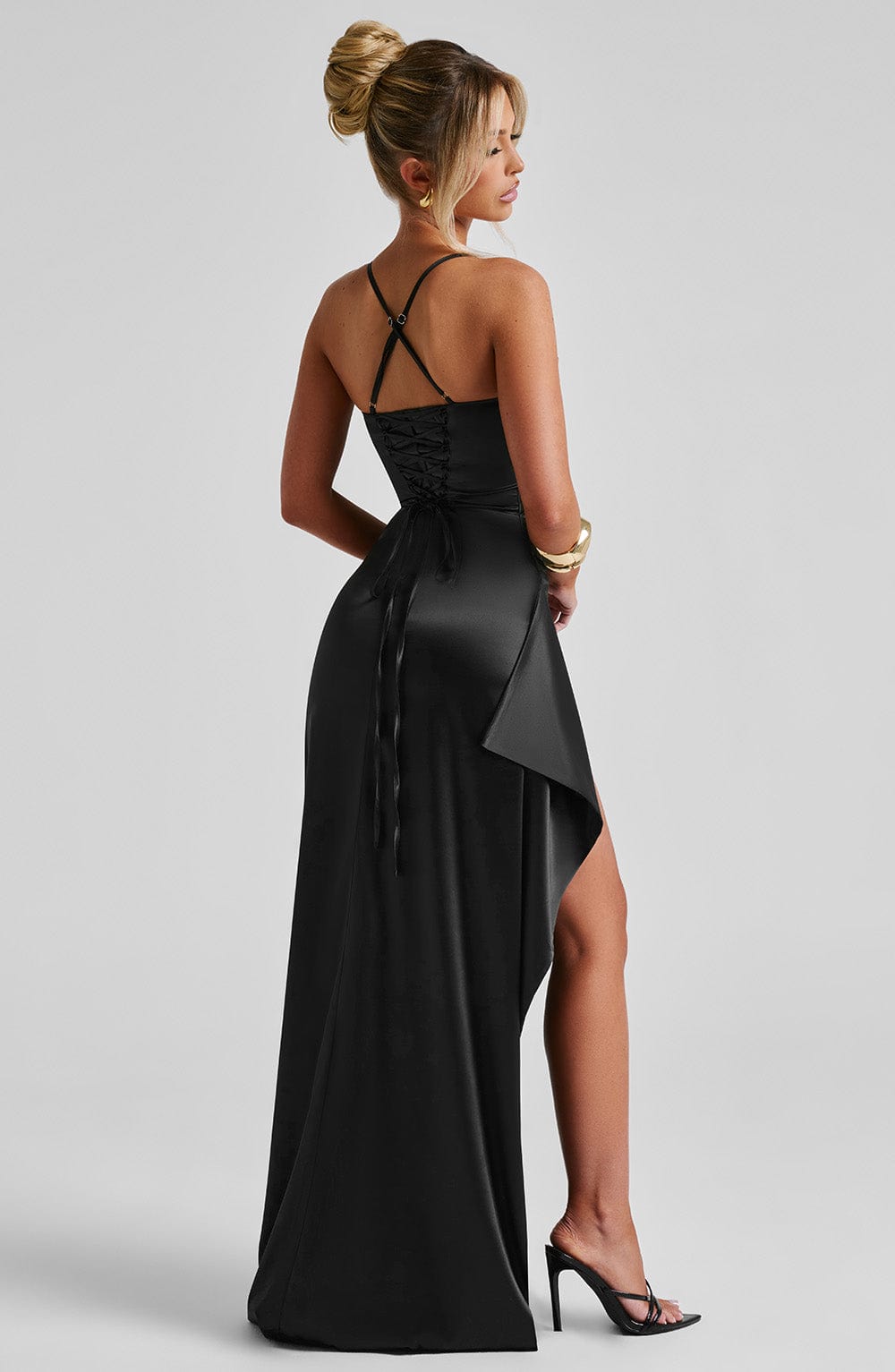 Helen Siyah Maxi Elbise