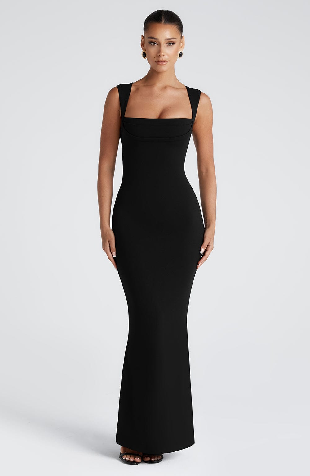 Helena Siyah Maxi Elbise