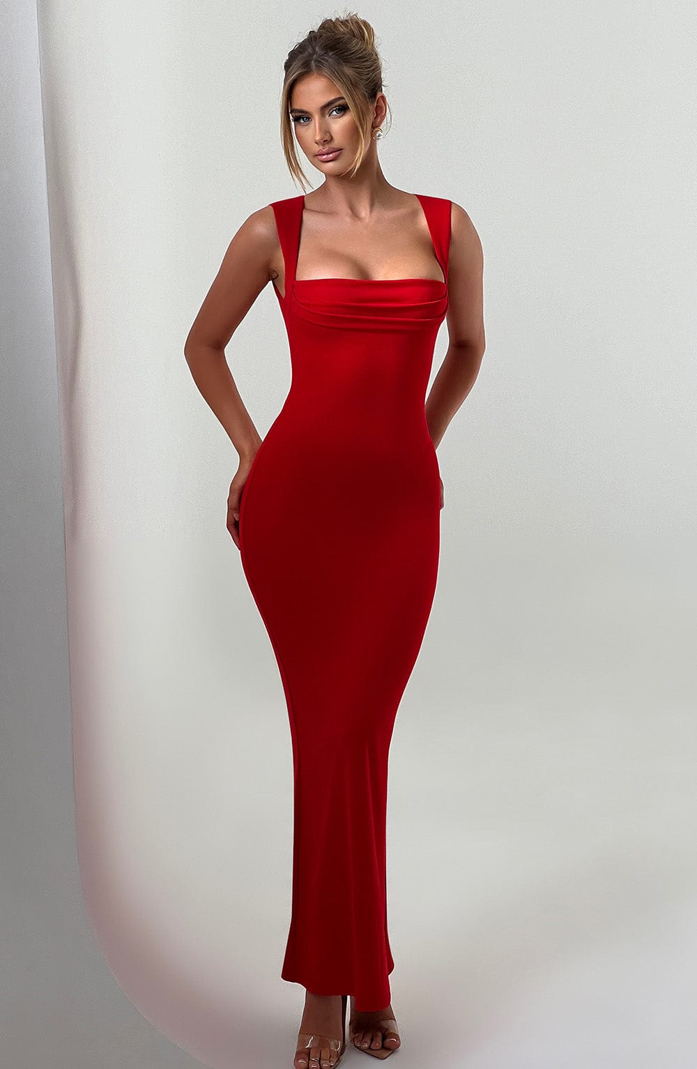 Helena Kırmızı Maxi Elbise