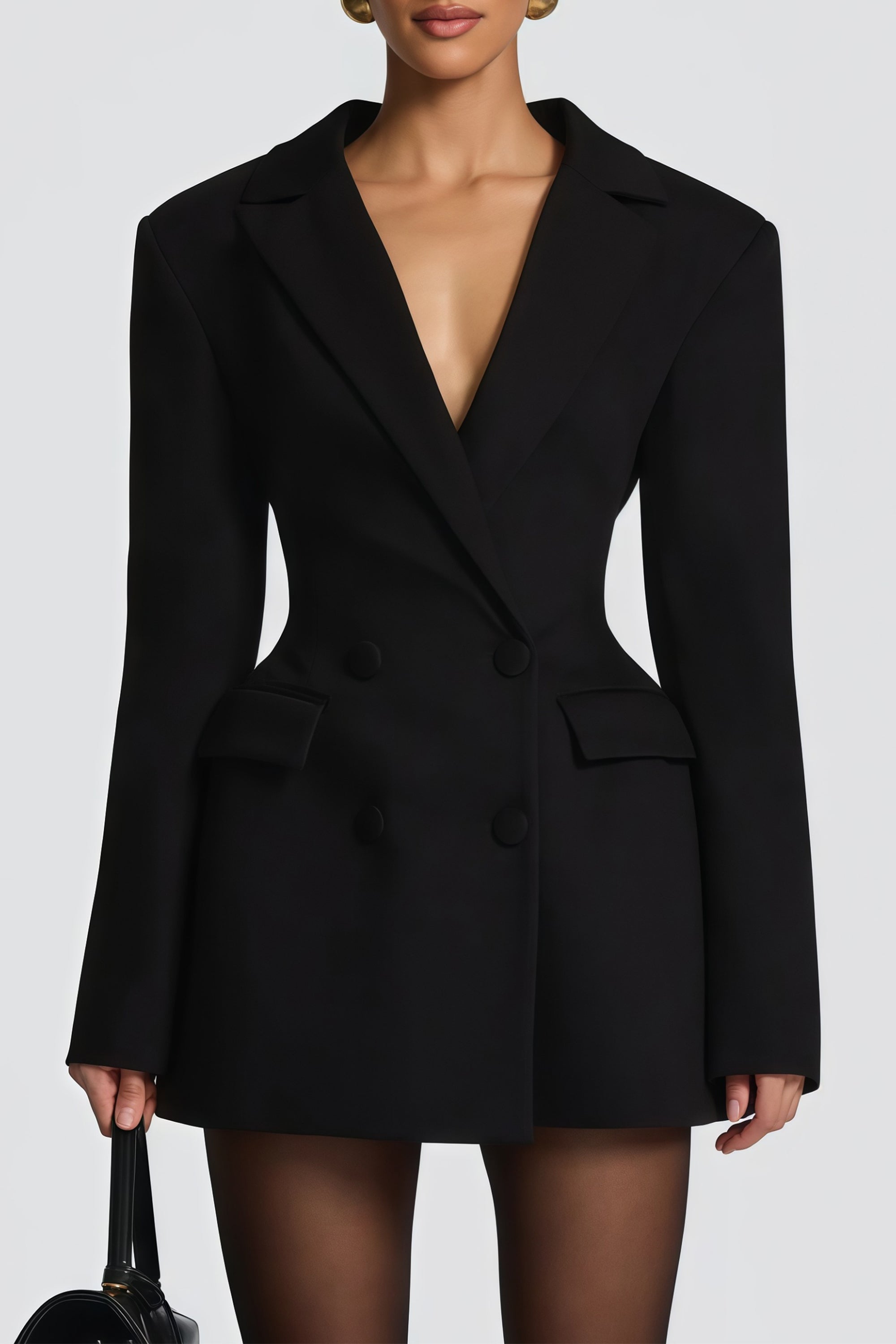 Osanne Çift Düğmeli Blazer Mini Elbise