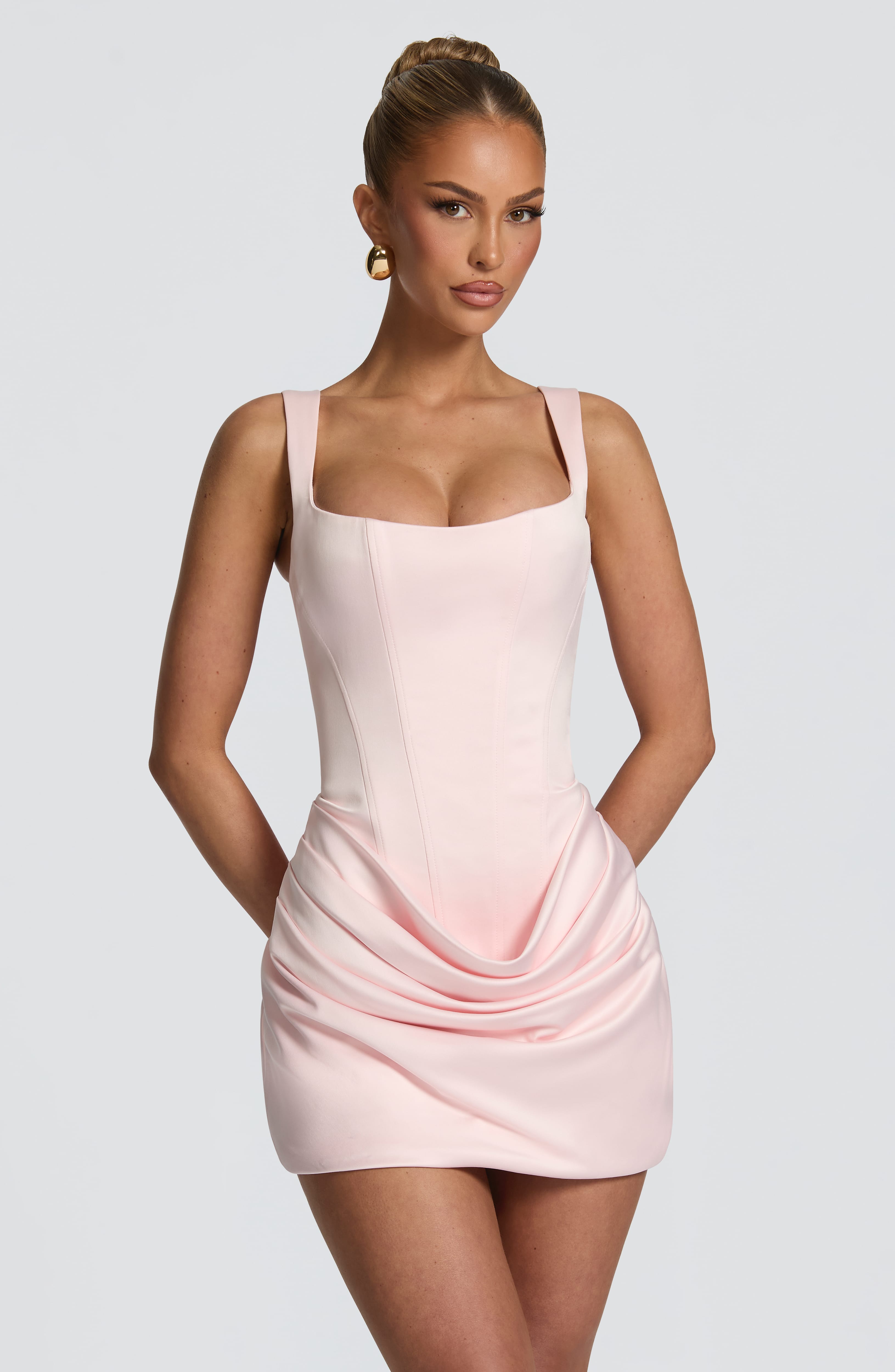 Imogen Mini Pembe Elbise