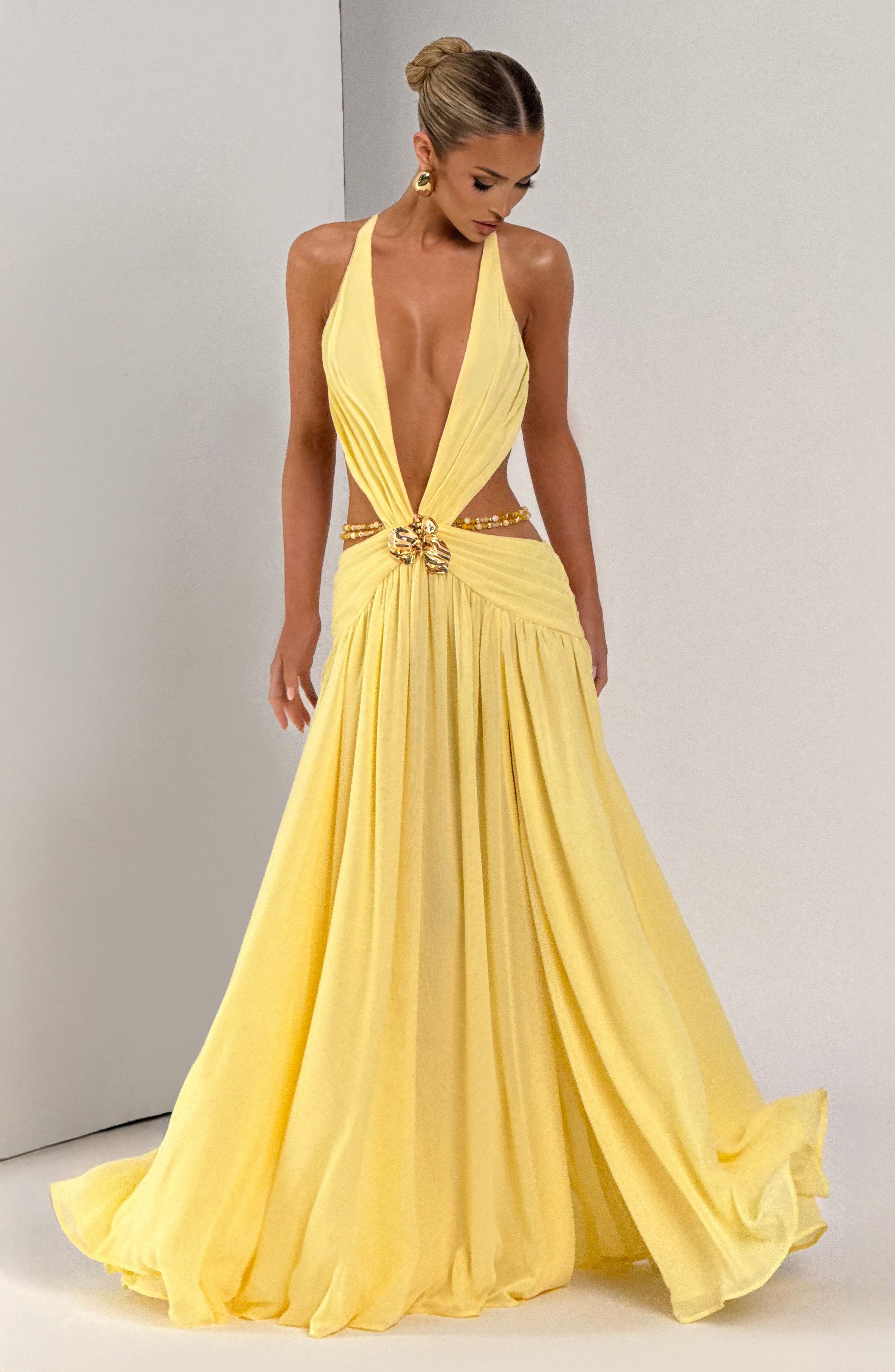 İndiana Limon Maxi Elbise