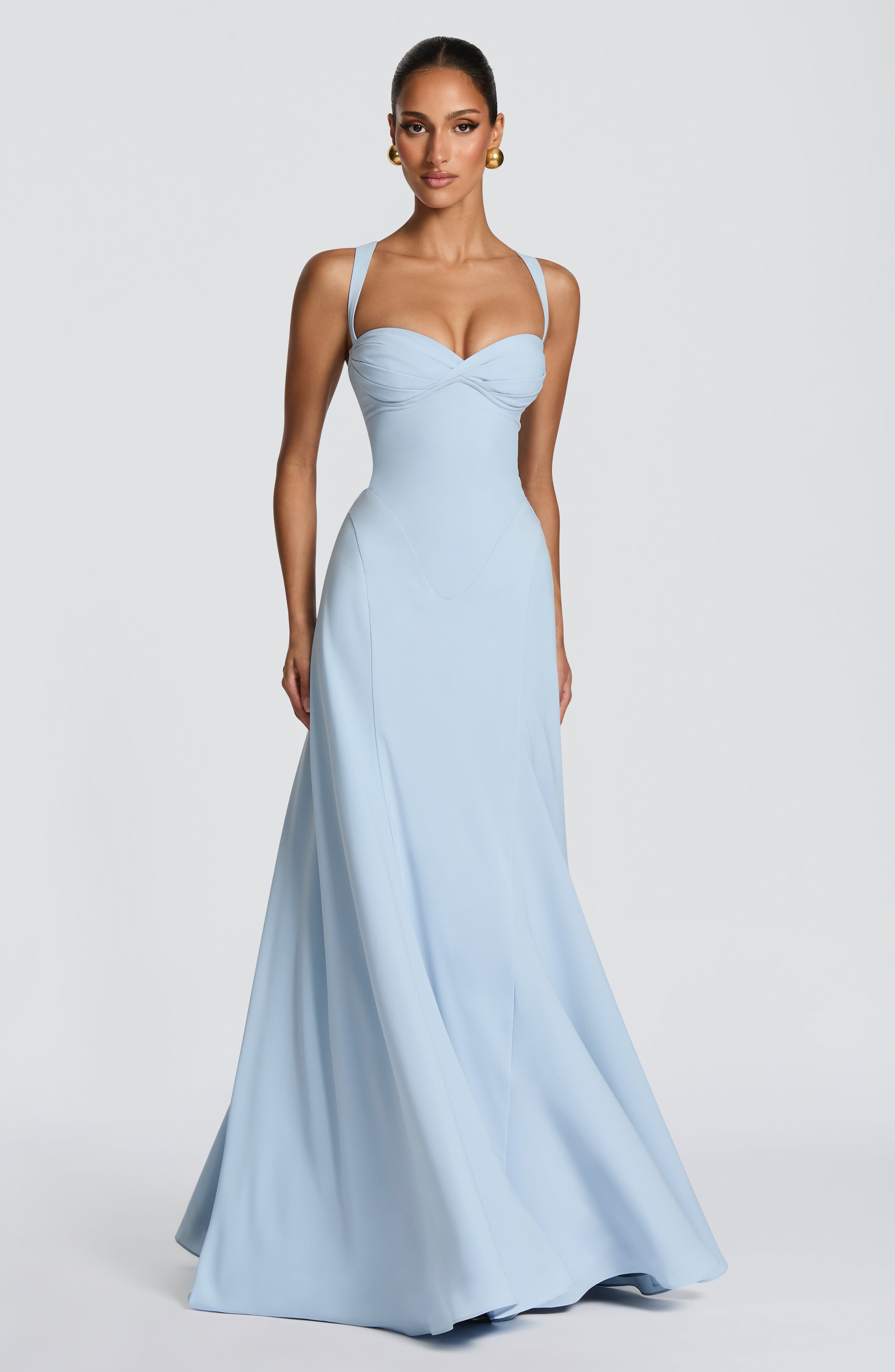 Irie Maxi Elbise - Buzul Mavisi
