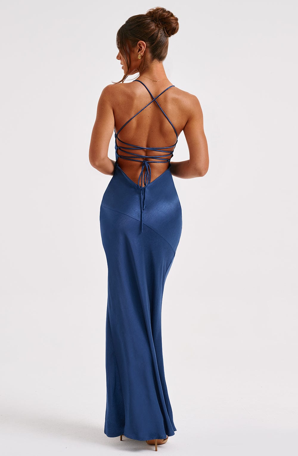 Isobel Lacivert Maxi Elbise