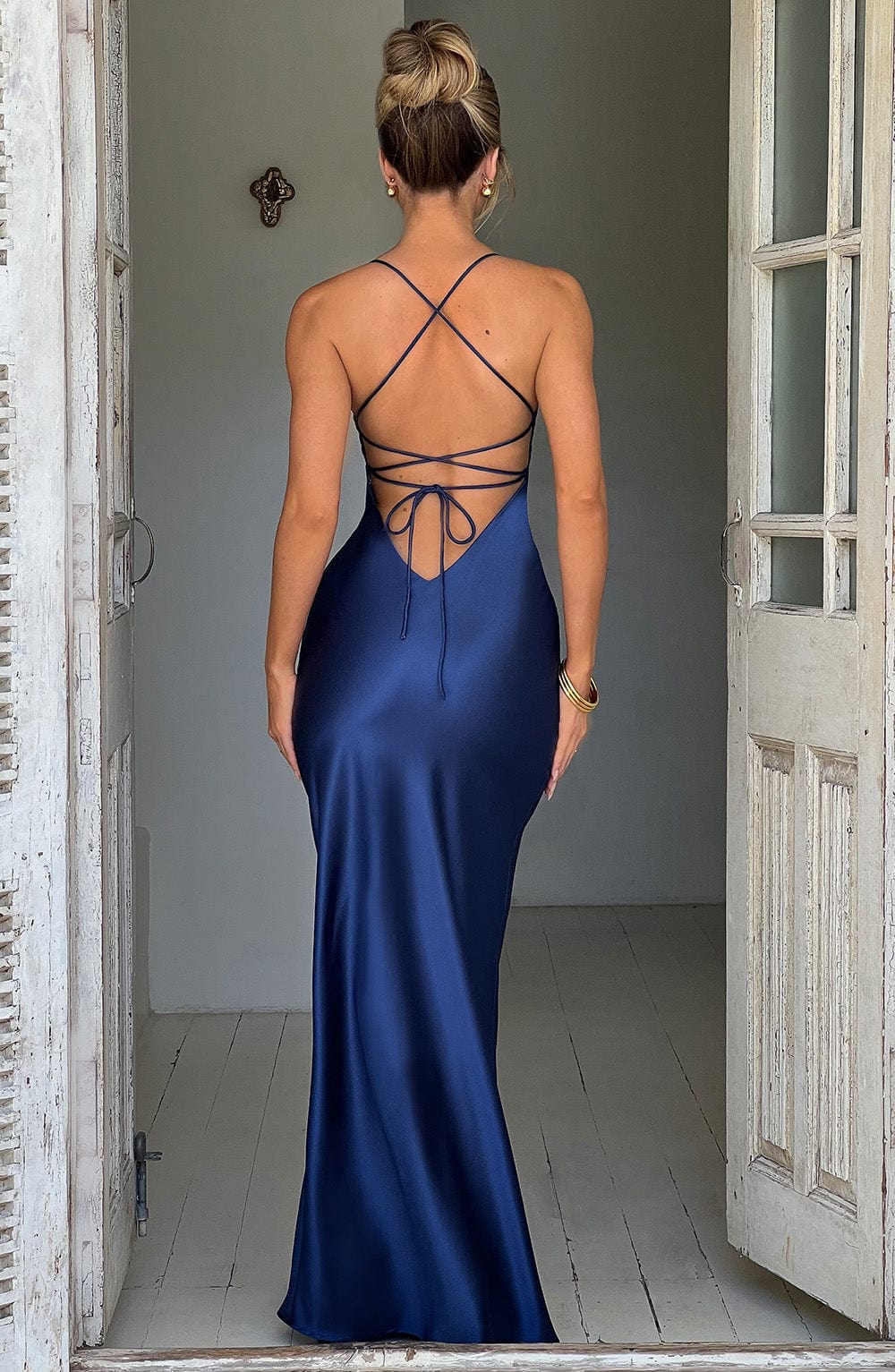 Isobel Lacivert Maxi Elbise