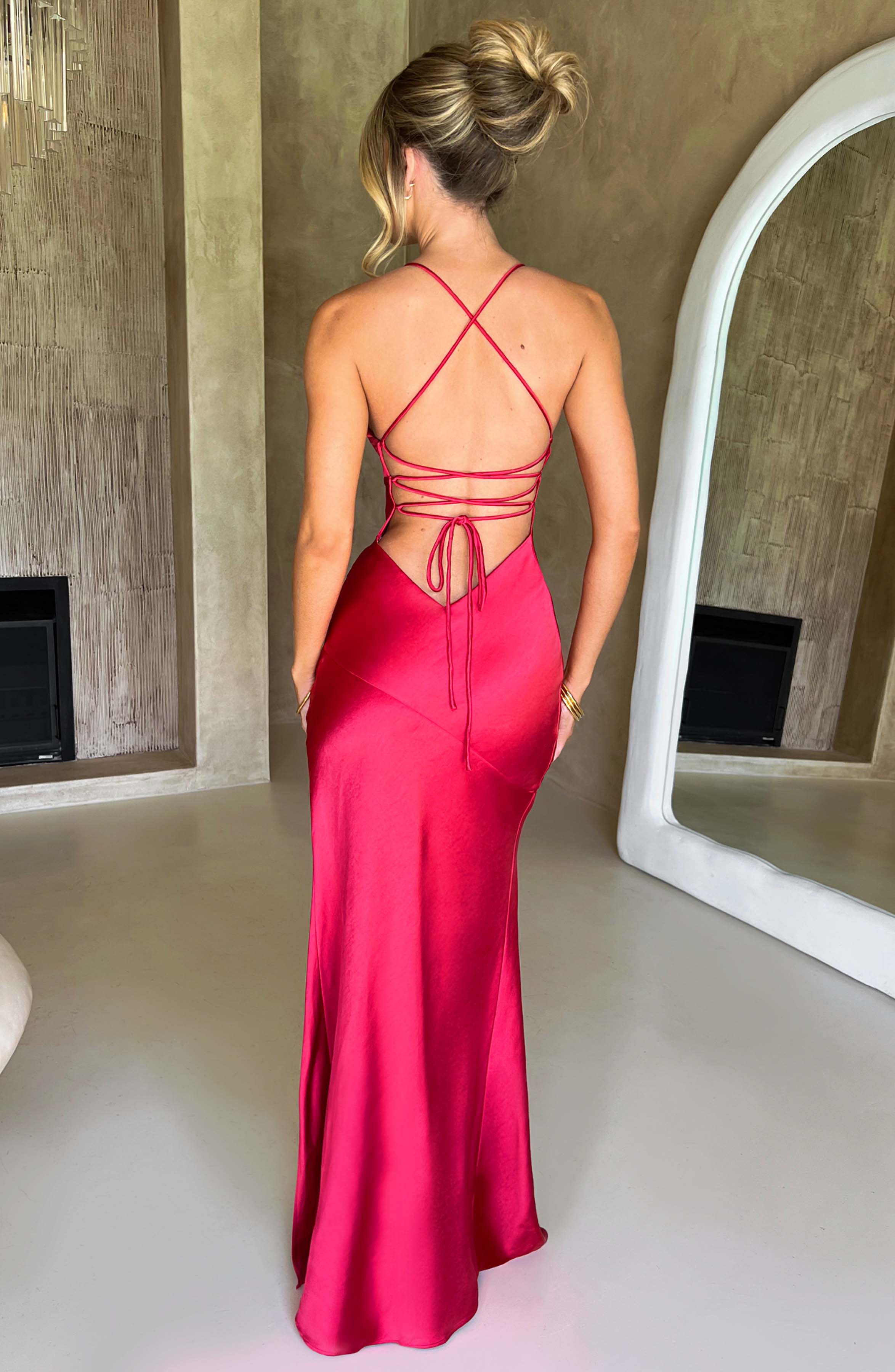 Isobel Kırmızı Maxi Elbise