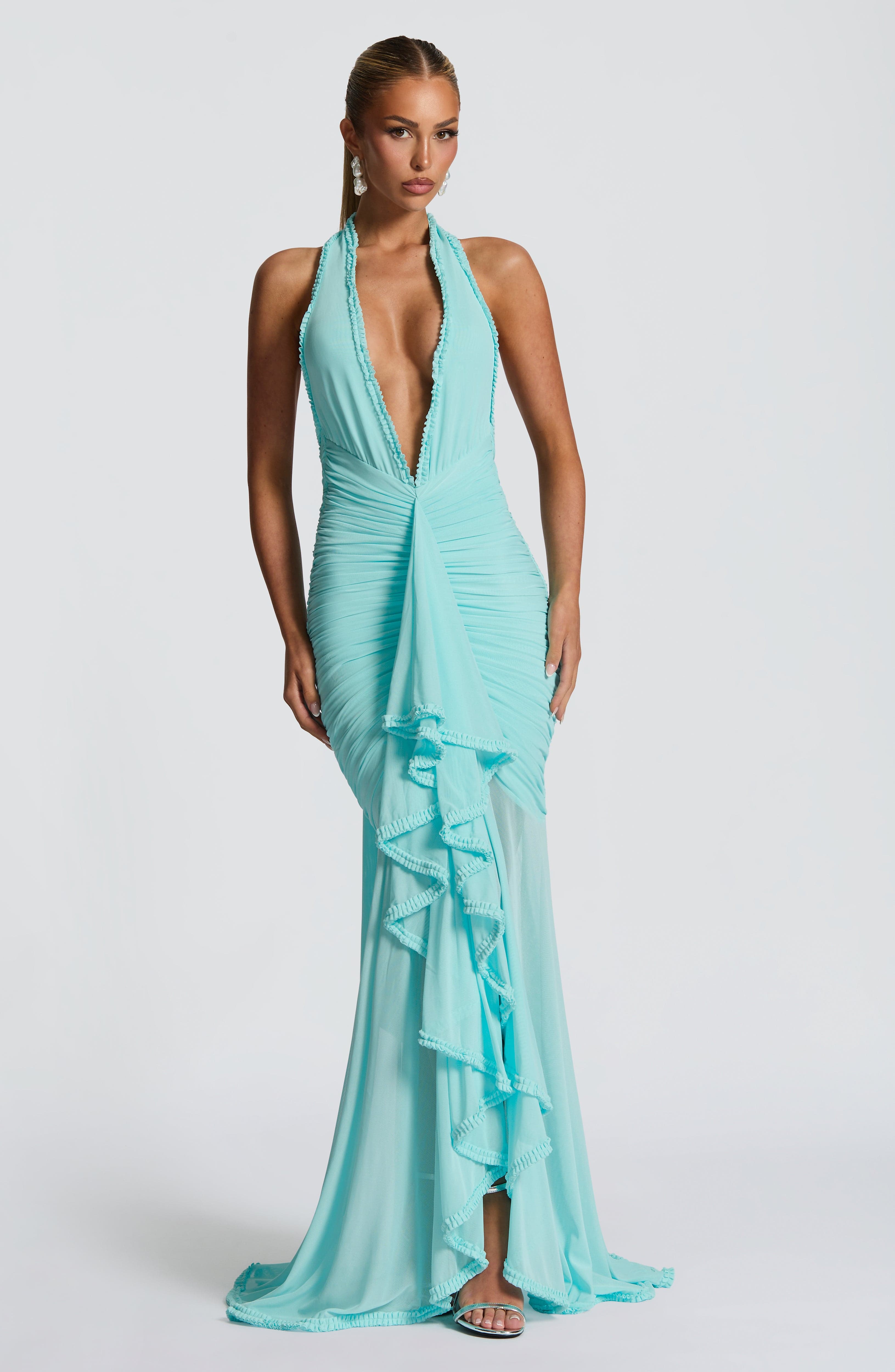 Janessa Aqua Maxi Elbise