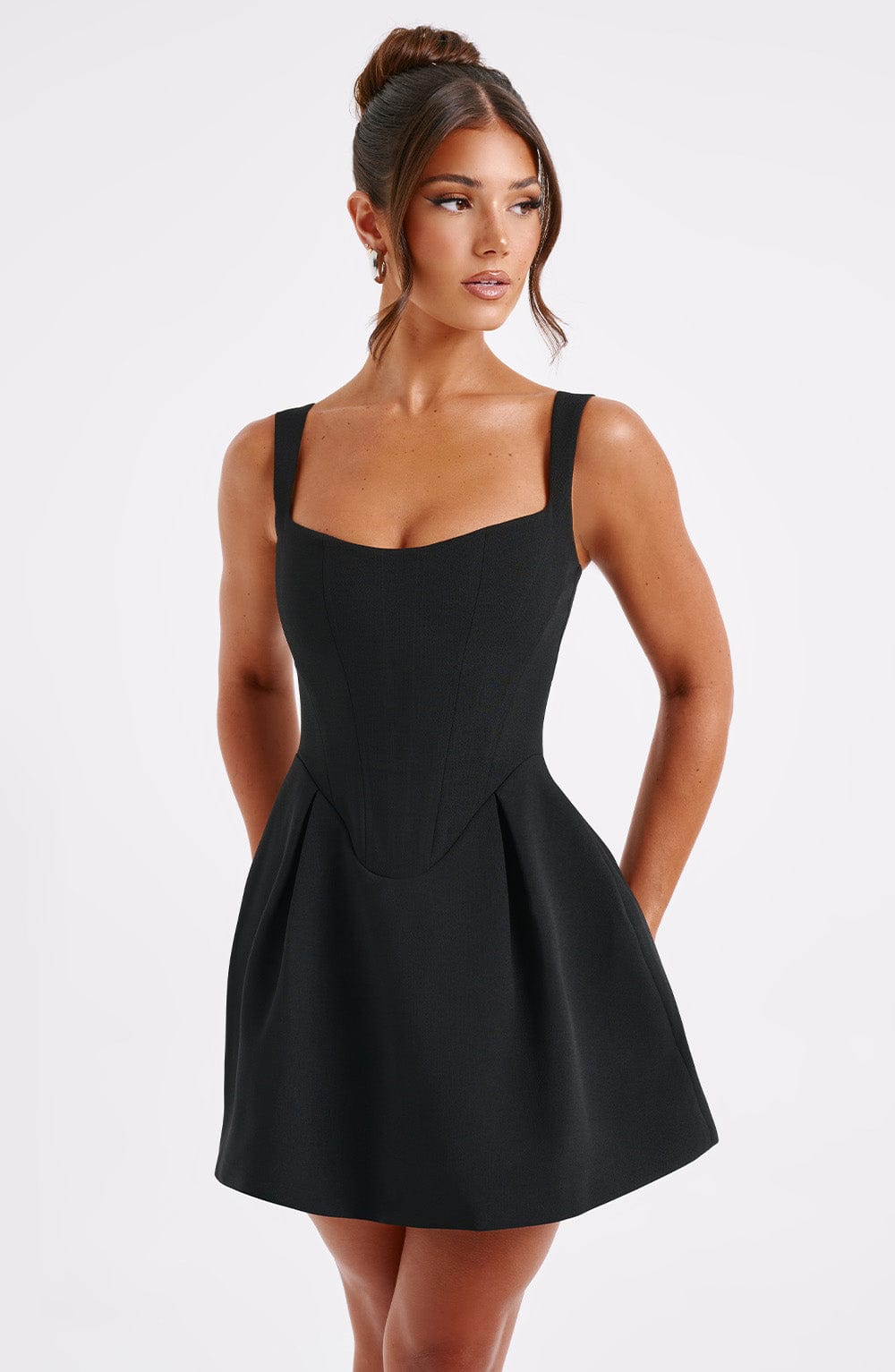 Janiyah Mini Siyah Elbise