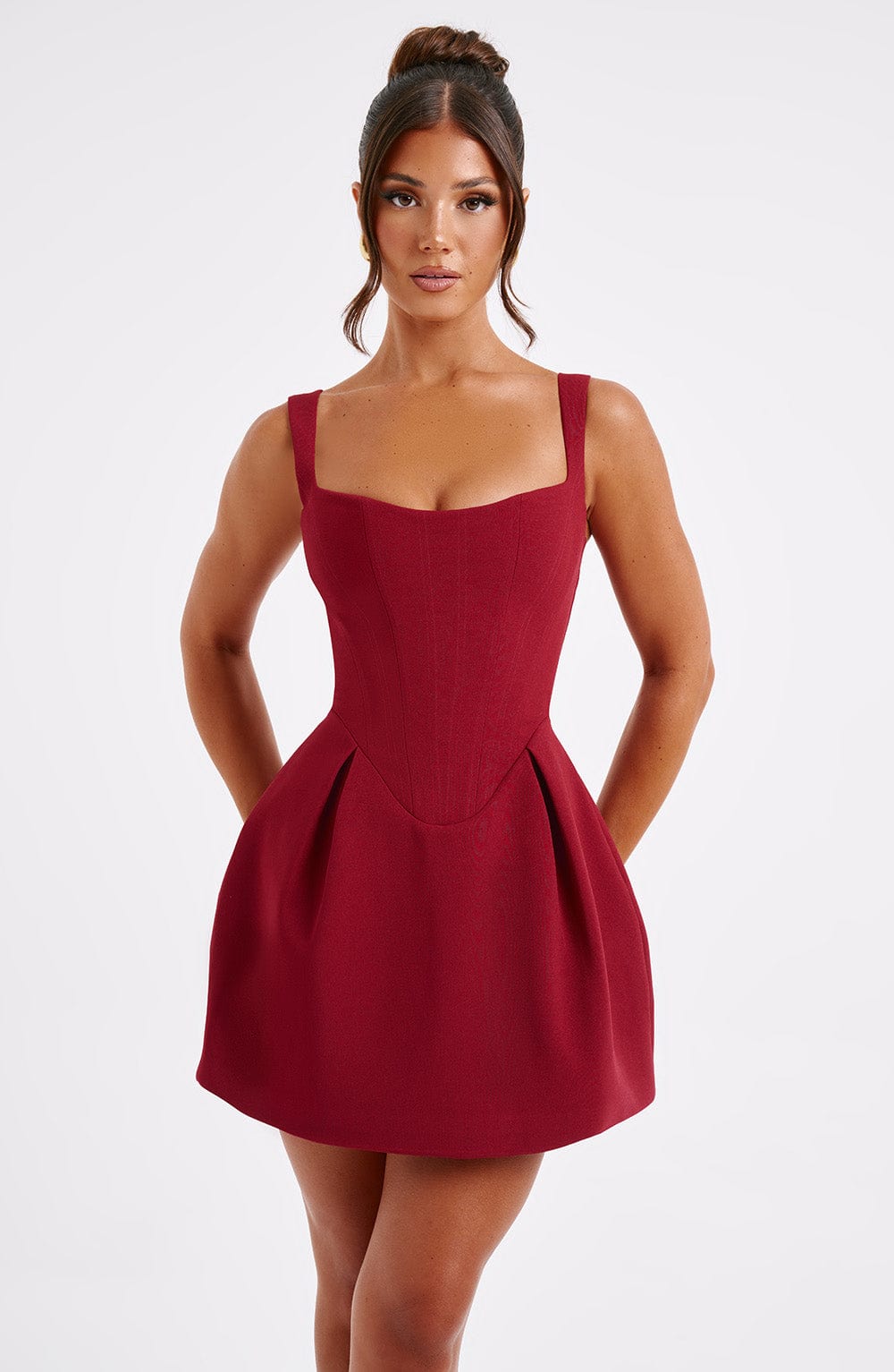Janiyah Mini Bordo Elbise