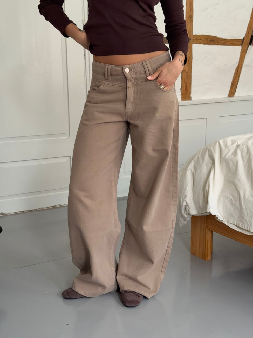 Felux Bej Renkli Kot Pantolon