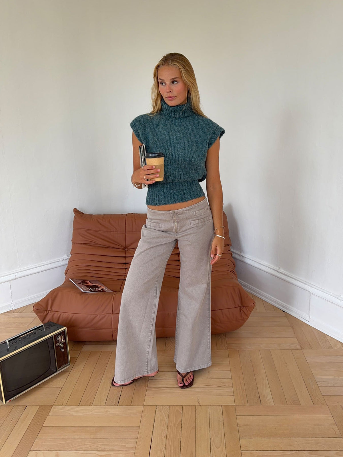 Taupe Gerda Kot Pantolon