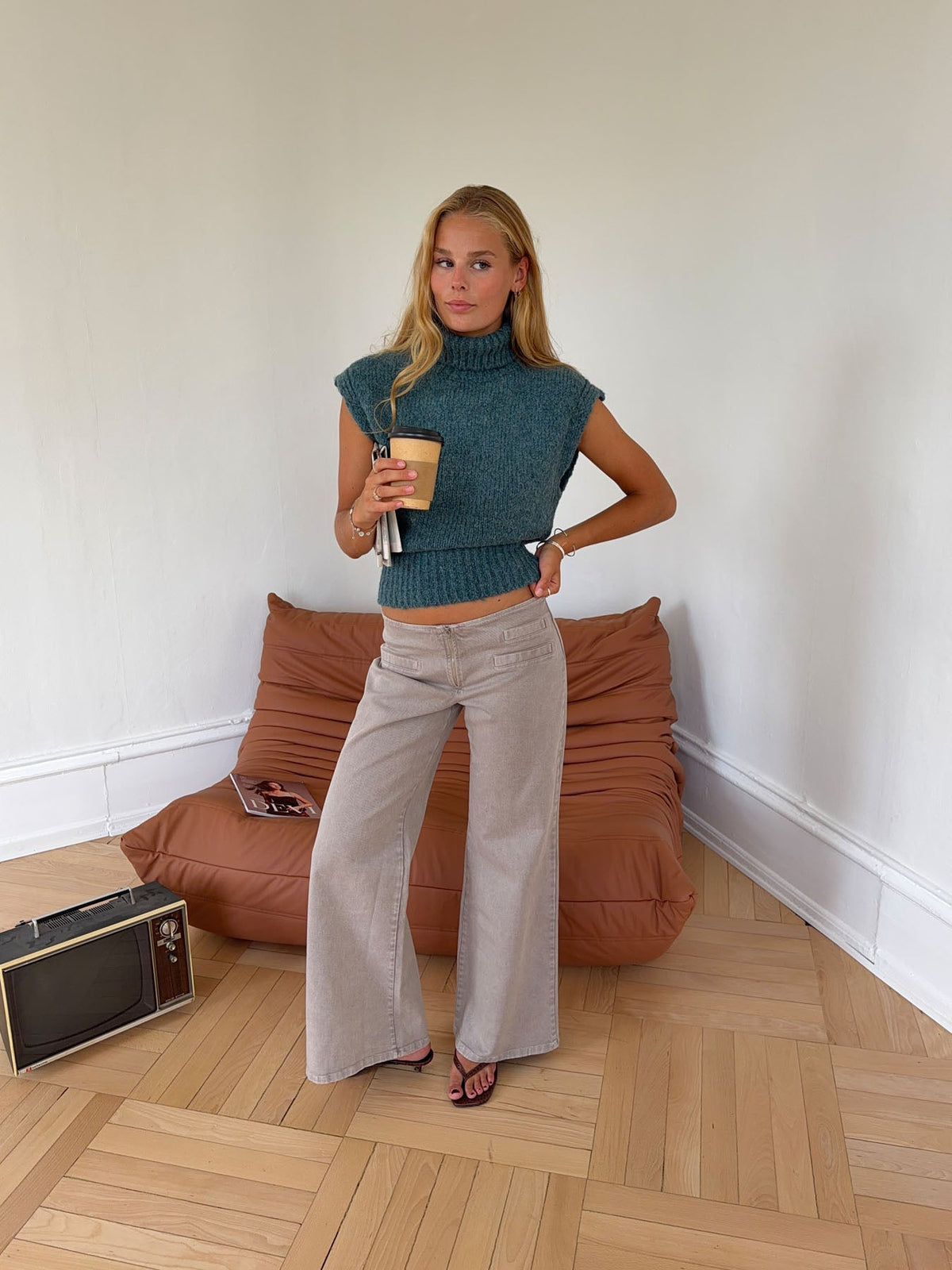 Taupe Gerda Kot Pantolon