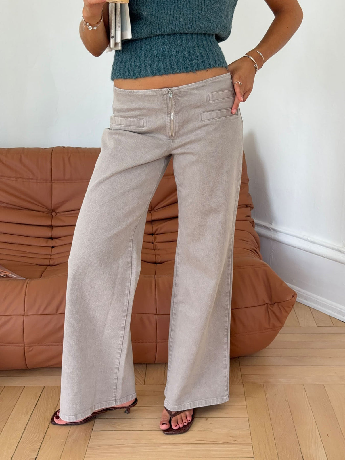 Taupe Gerda Kot Pantolon