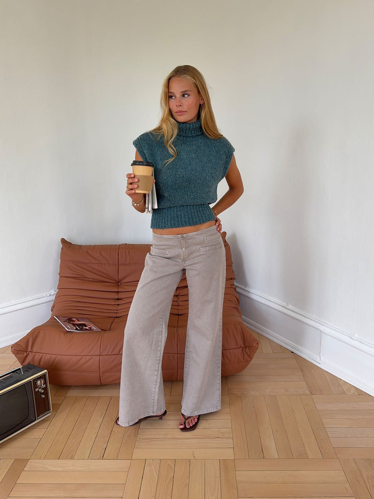 Taupe Gerda Kot Pantolon