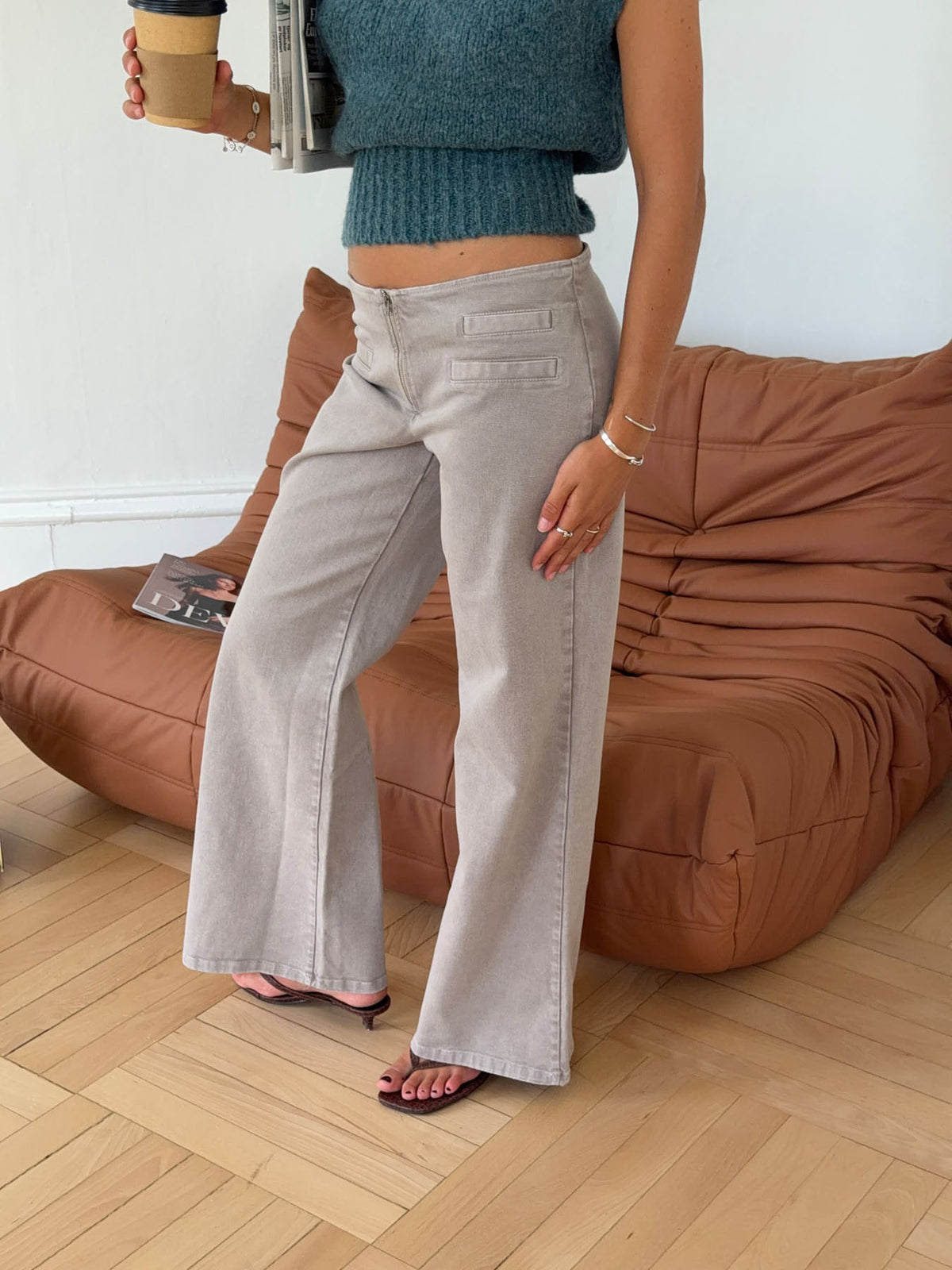 Taupe Gerda Kot Pantolon
