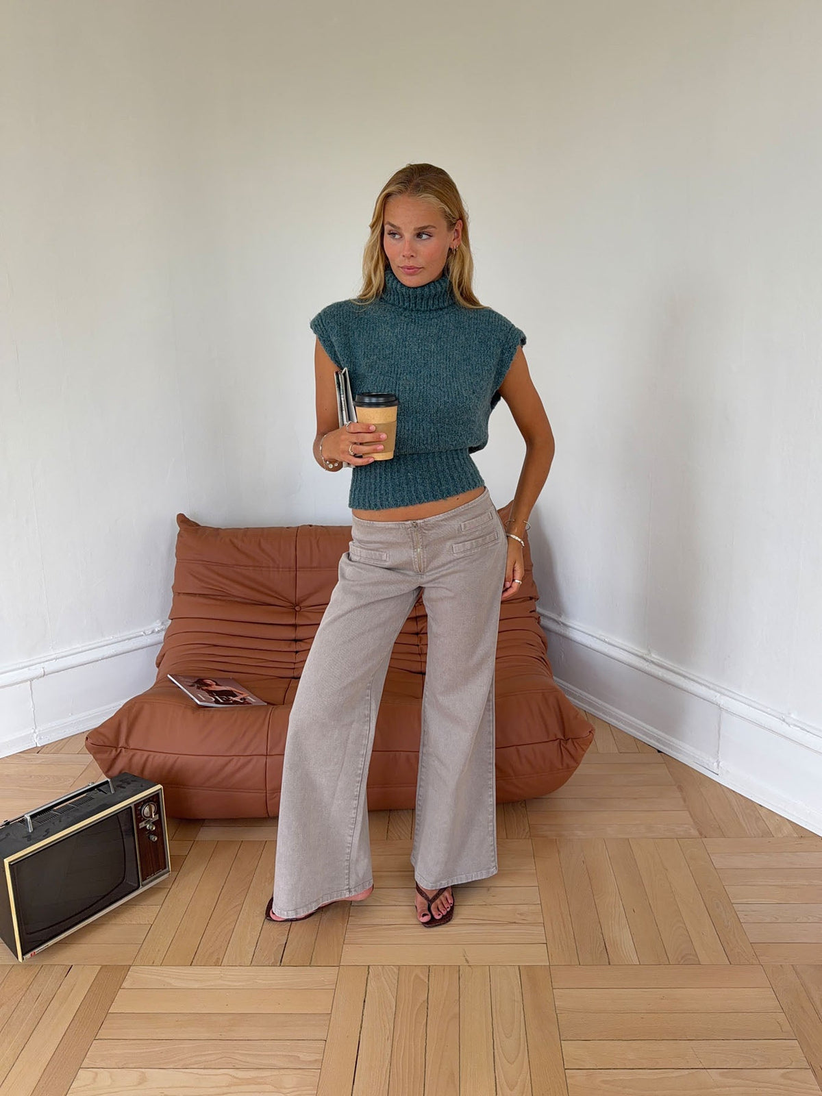 Taupe Gerda Kot Pantolon