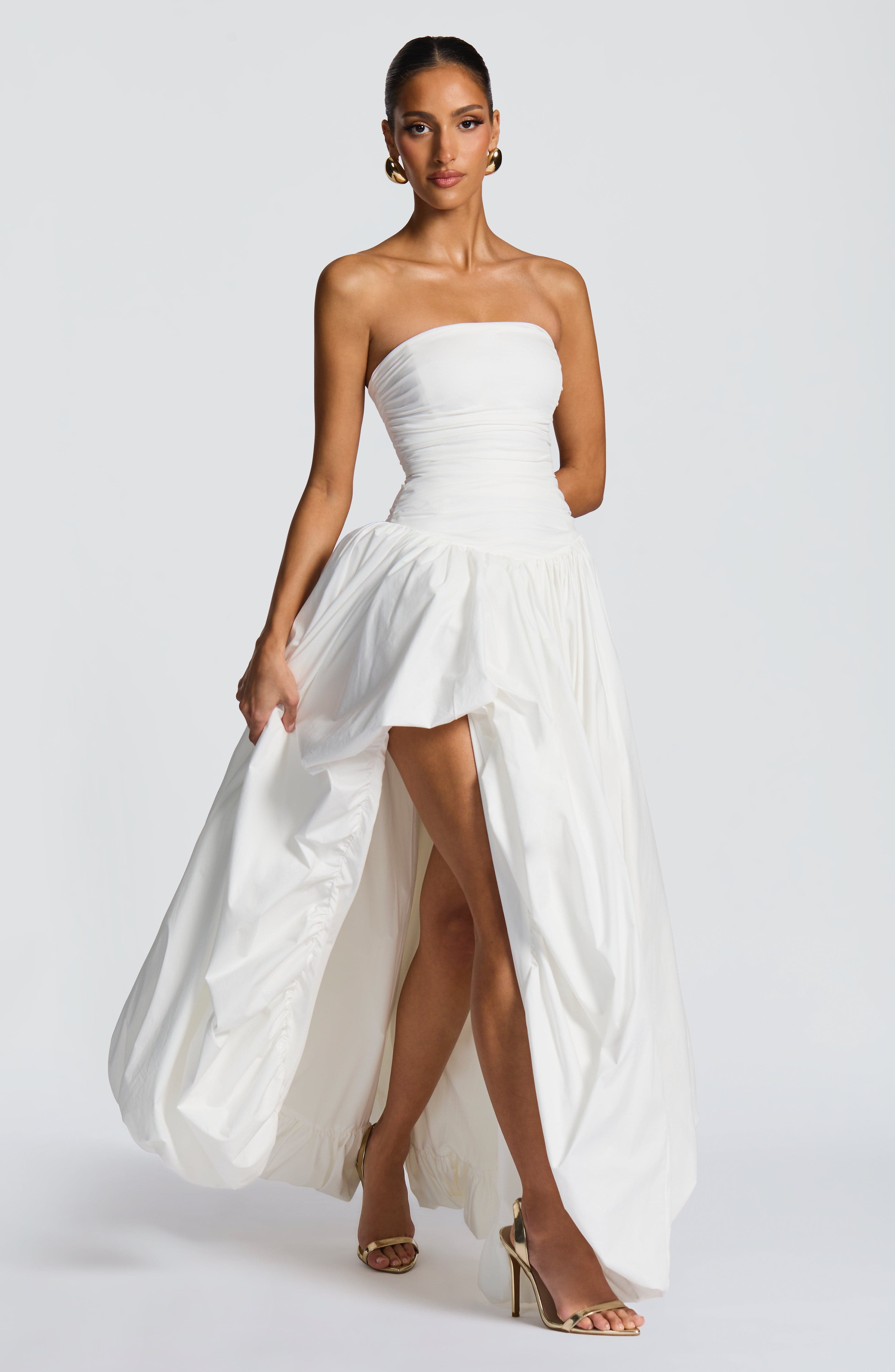 Jillian Maxi Ekru Elbise