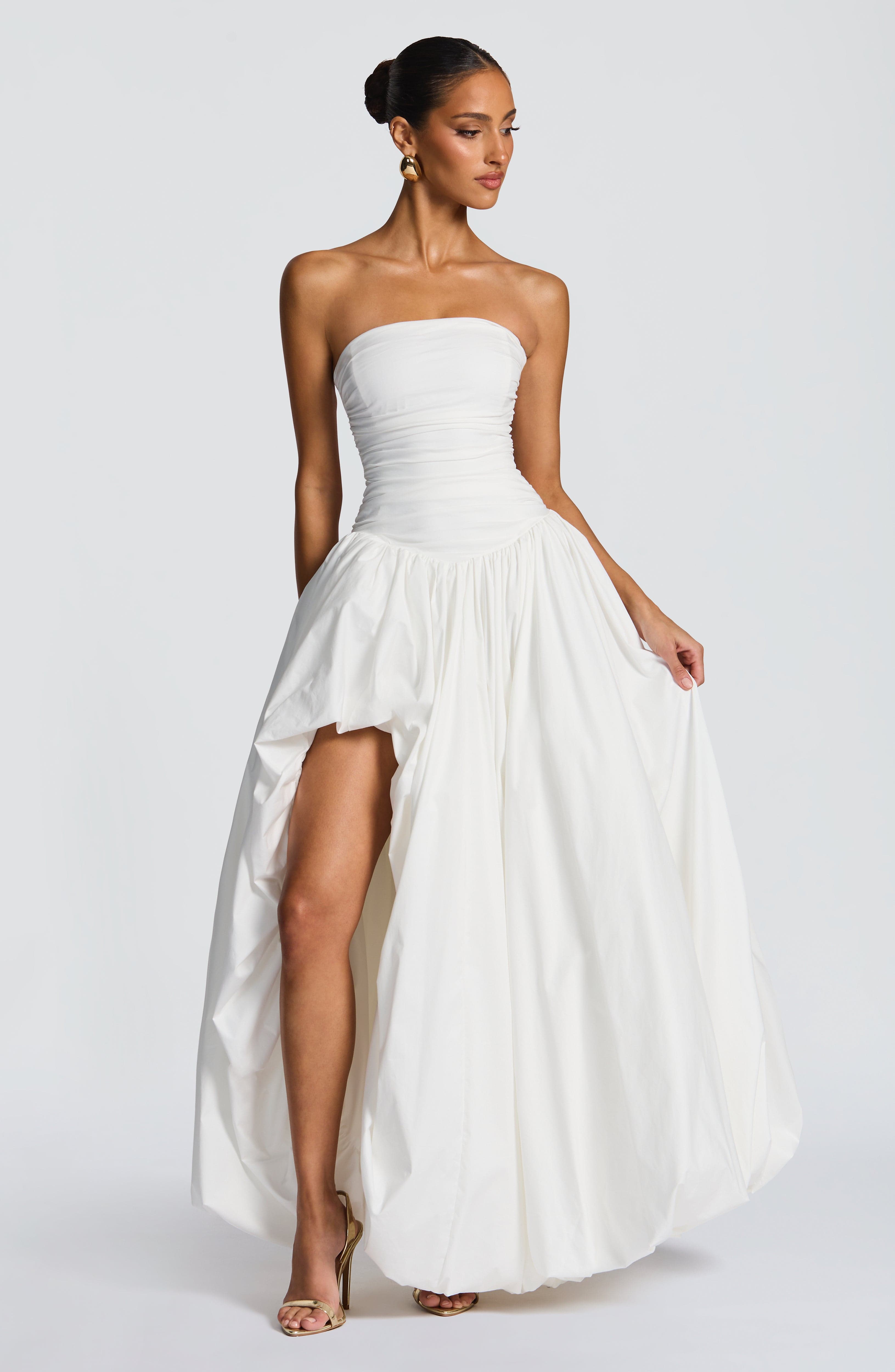 Jillian Maxi Ekru Elbise
