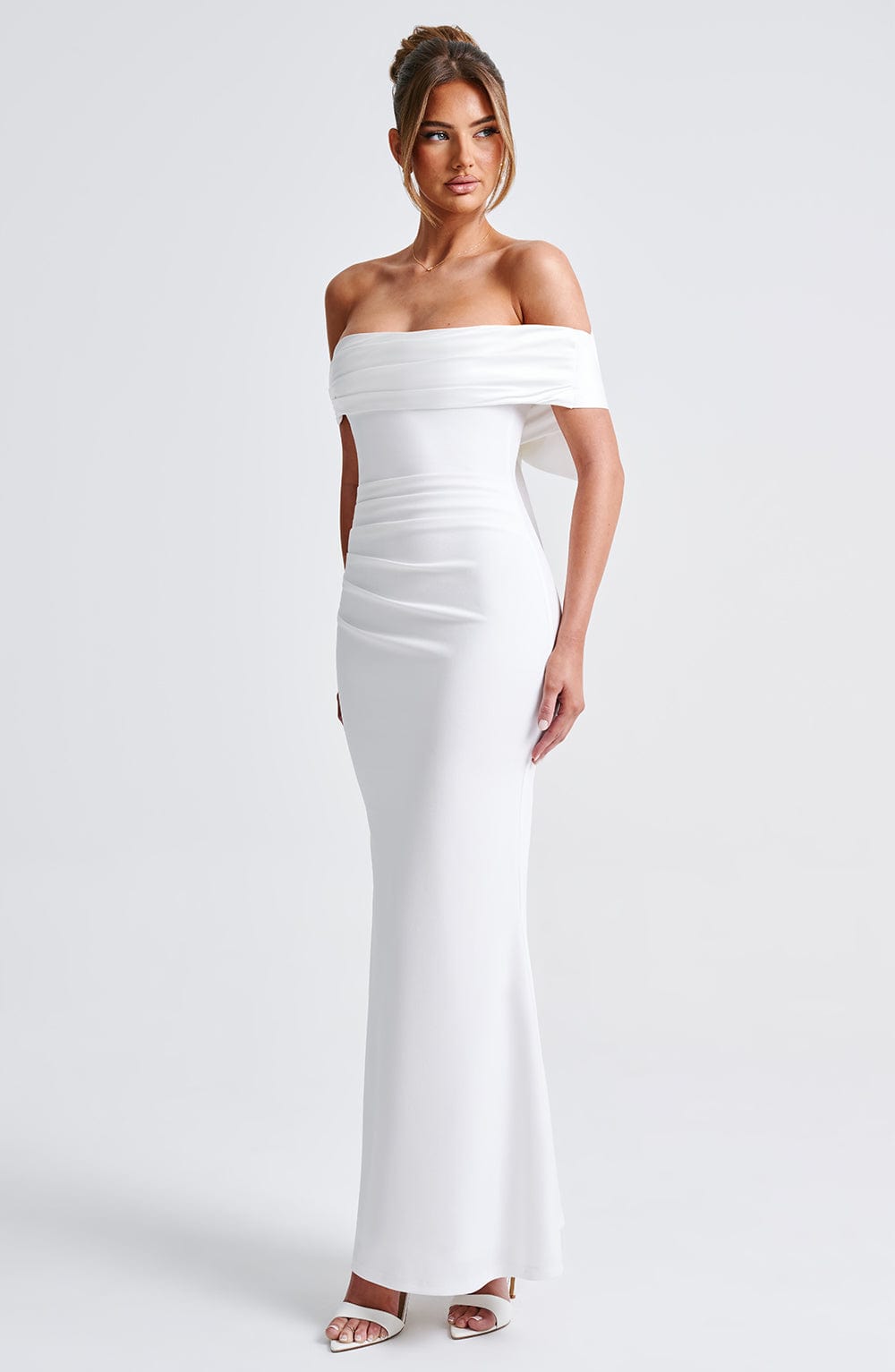 Joanna Maxi Ekru Elbise