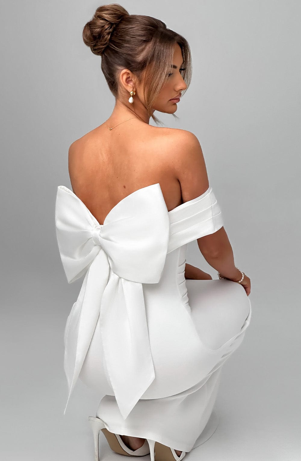 Joanna Maxi Ekru Elbise