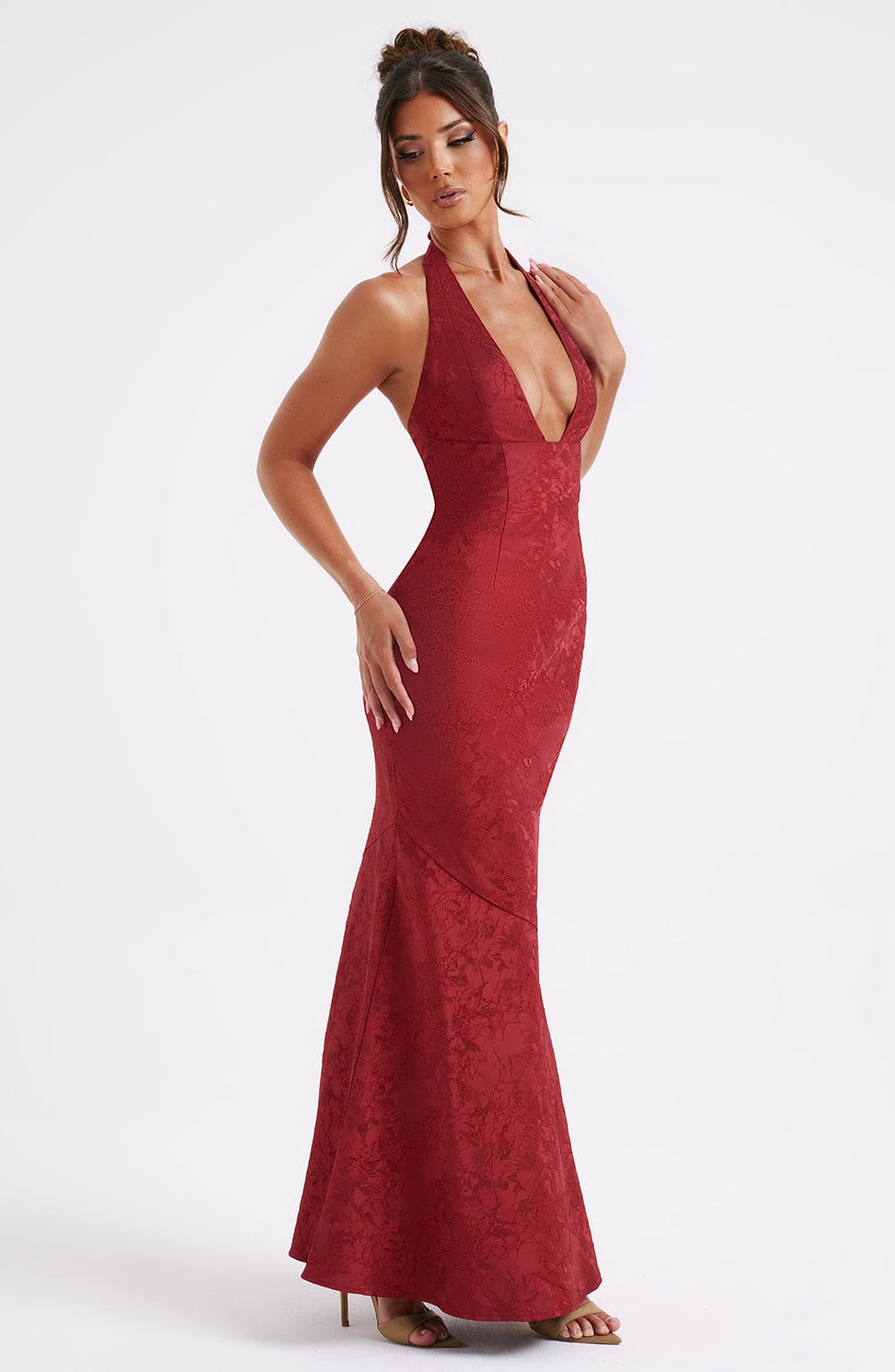 Josephine Kırmızı Maxi Elbise