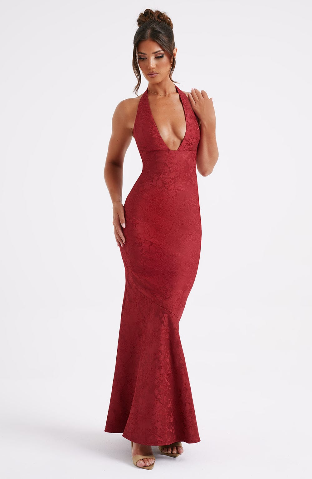 Josephine Kırmızı Maxi Elbise