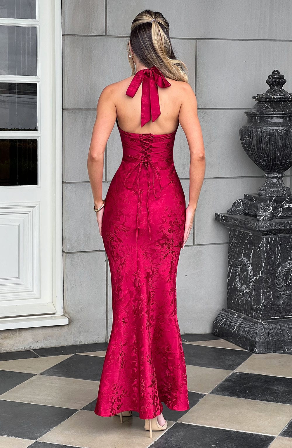 Josephine Kırmızı Maxi Elbise
