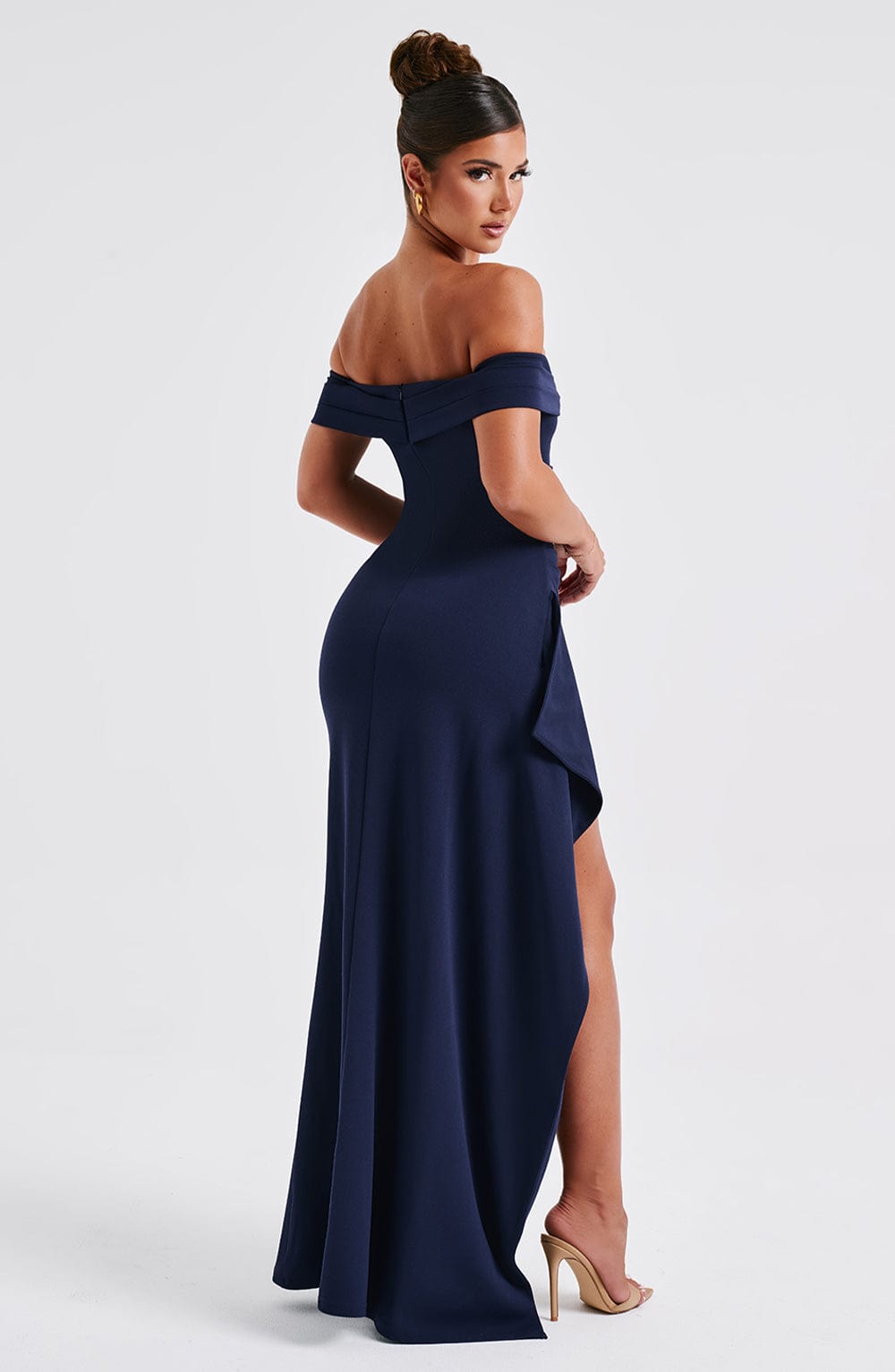 Joyce Lacivert Maxi Elbise