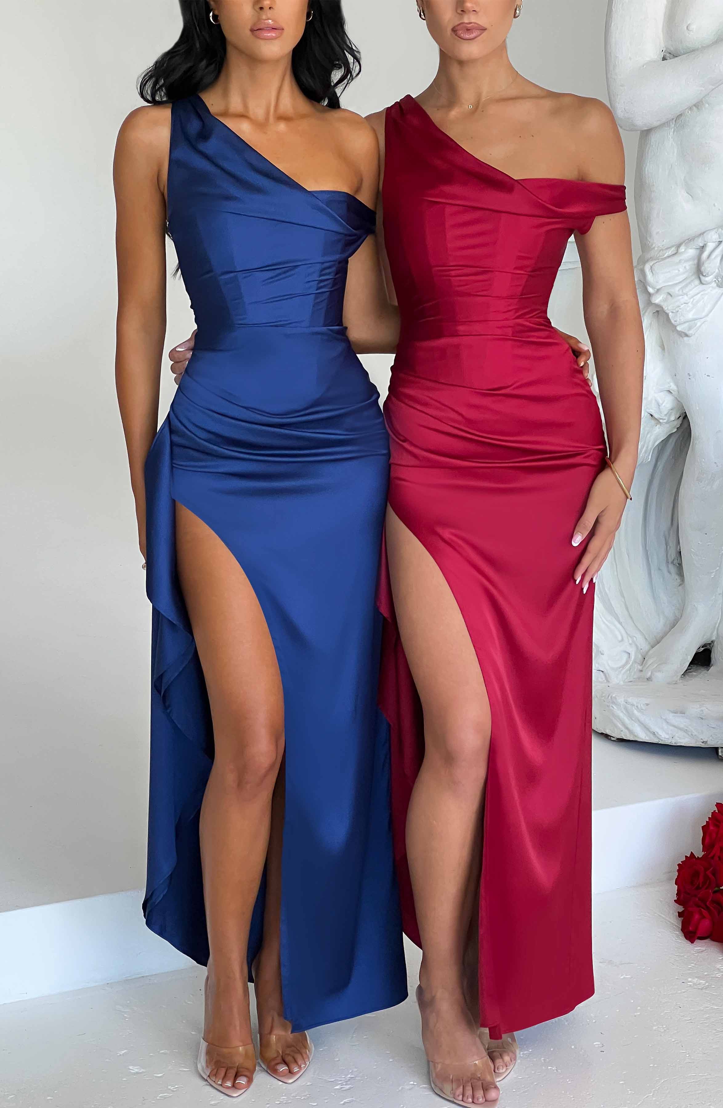 Juliene Maxi Lacivert Elbise